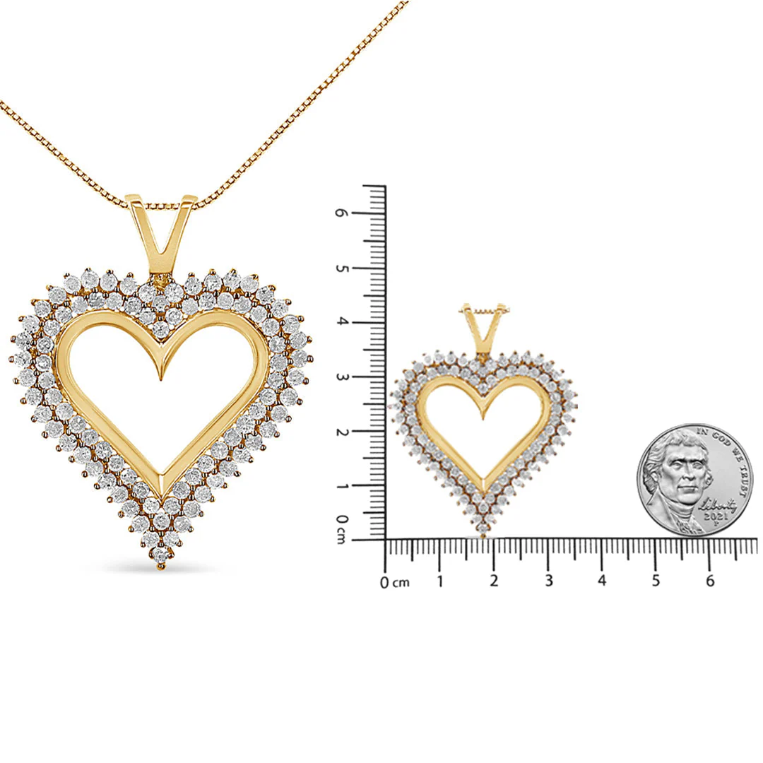 .925 Sterling Silver Diamond Heart 18" Pendant Necklace (I-J Color, I2-I3 Clarity) by Haus of Brilliance - Image 72