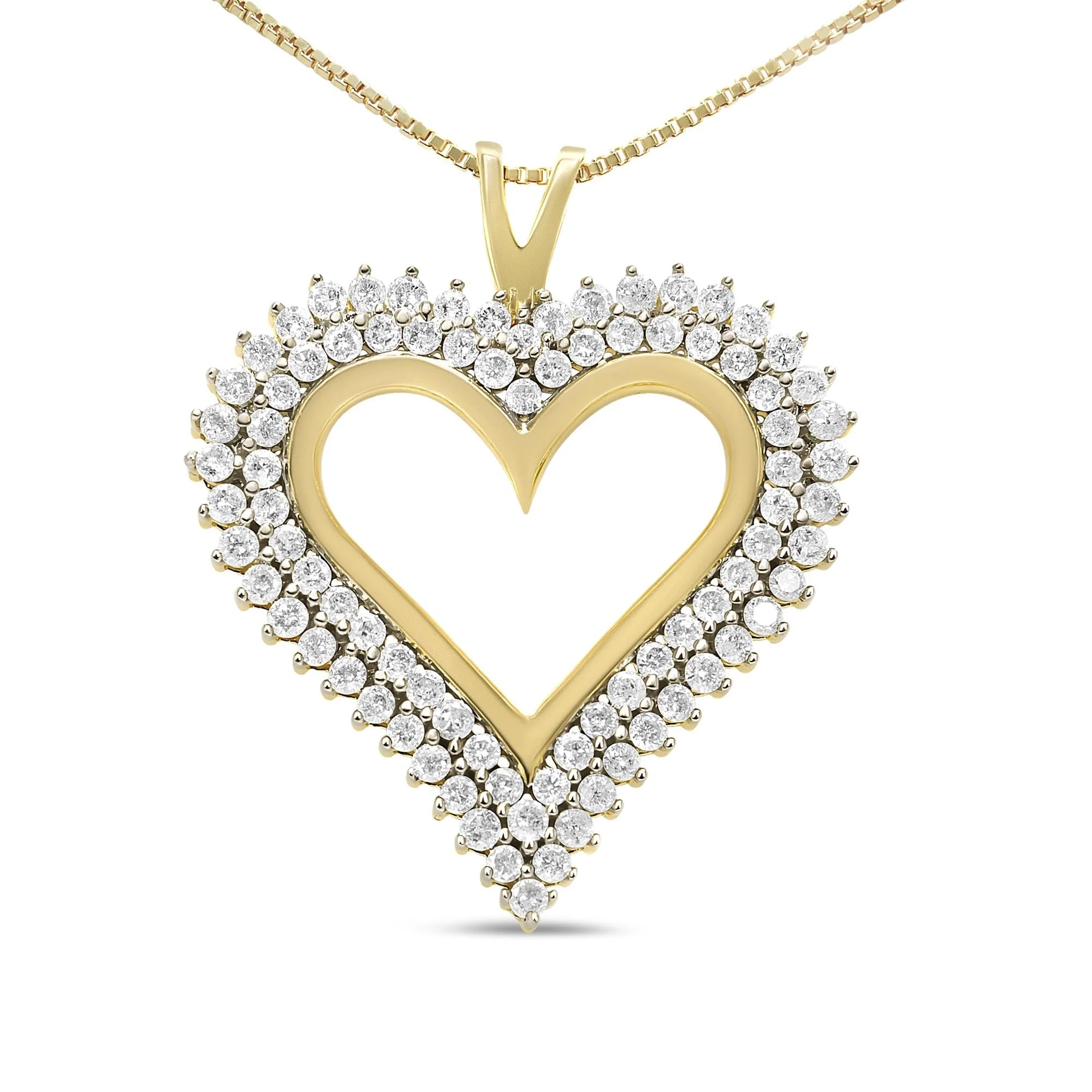 .925 Sterling Silver Diamond Heart 18" Pendant Necklace (I-J Color, I2-I3 Clarity) by Haus of Brilliance - Image 9
