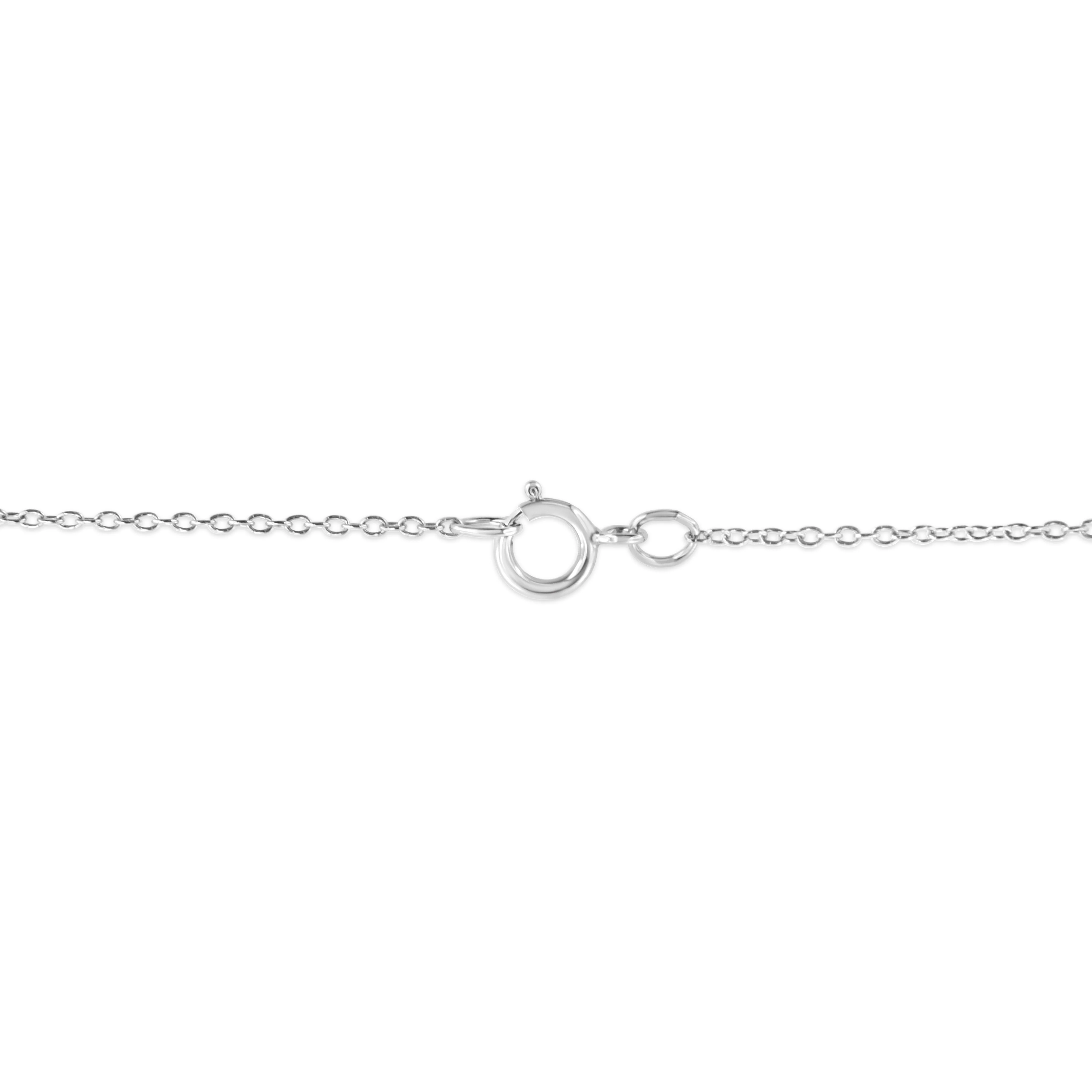 .925 Sterling Silver Pave-Set Diamond Accent Angel Wing 18" Double Heart Pendant Necklace (I-J Color, I1-I2 Clarity) by Haus of Brilliance - Image 4