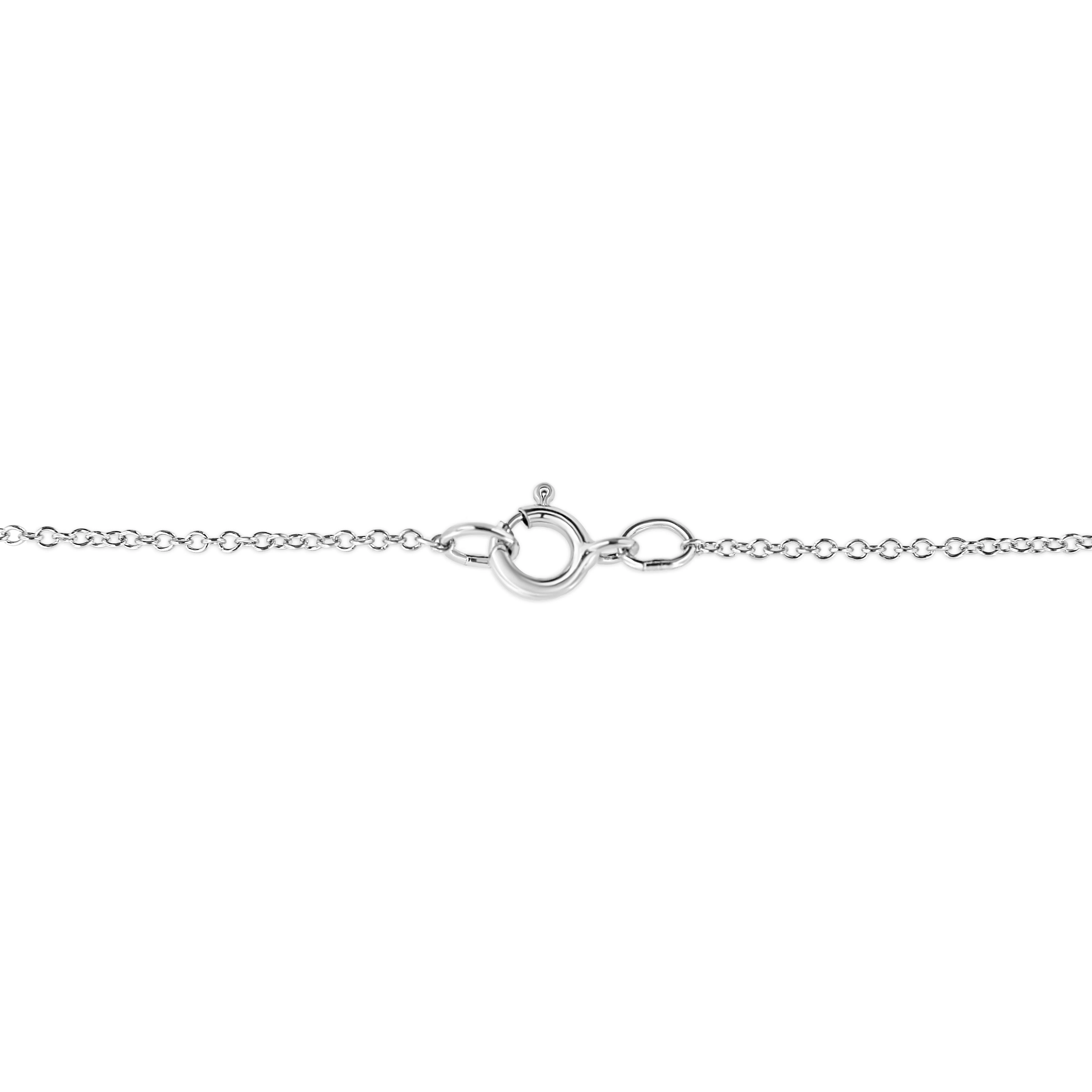 .925 Sterling Silver Pave-Set Diamond Accent Kite Shape 18" Pendant Necklace (I-J Color, I1-I2 Clarity) by Infinite Jewels - Image 4