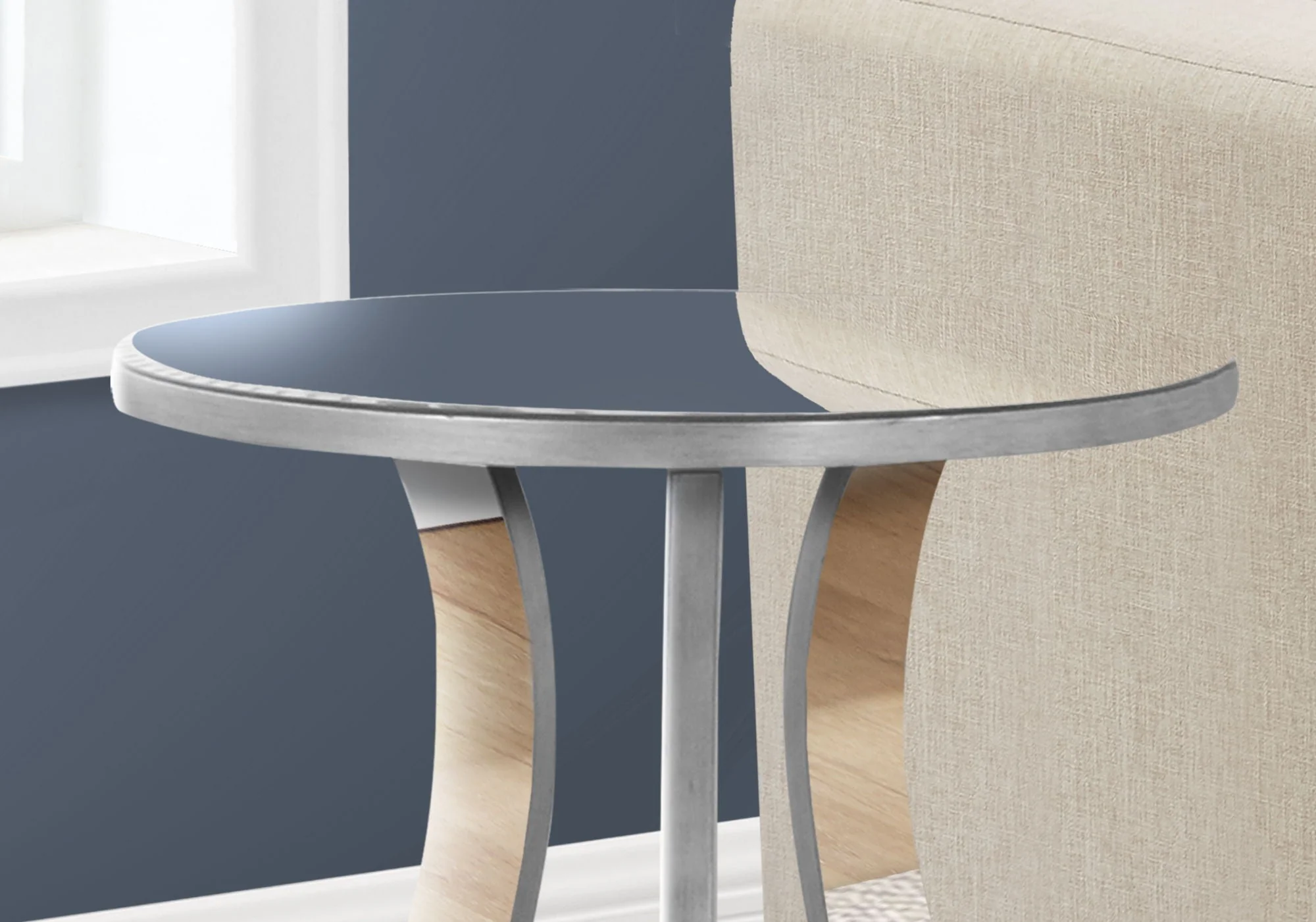 Accent Table, Side Mirror, Transitional - Silver by Couch.com - Image 4