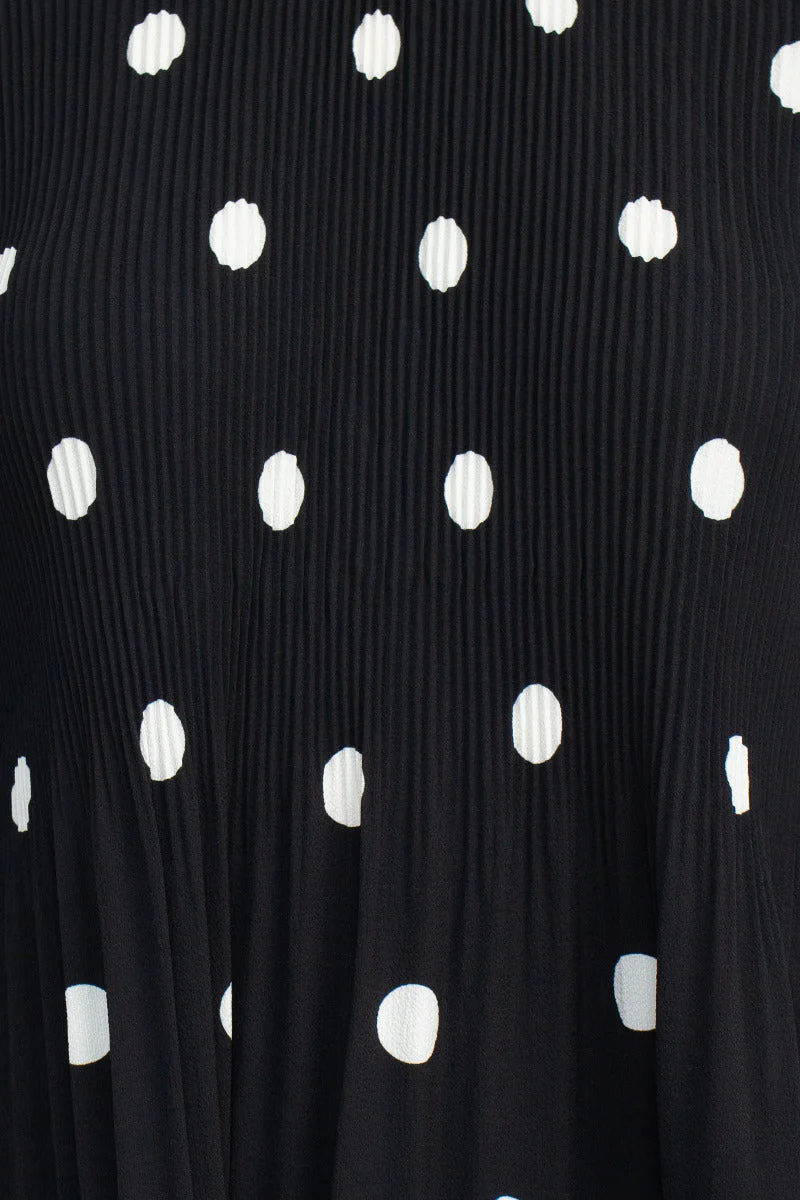 Adrianna Papell Crew Neck 3/4 Sleeve Keyhole Back Ruched Waist Multi Print Woven Top by Curated Brands - Image 9