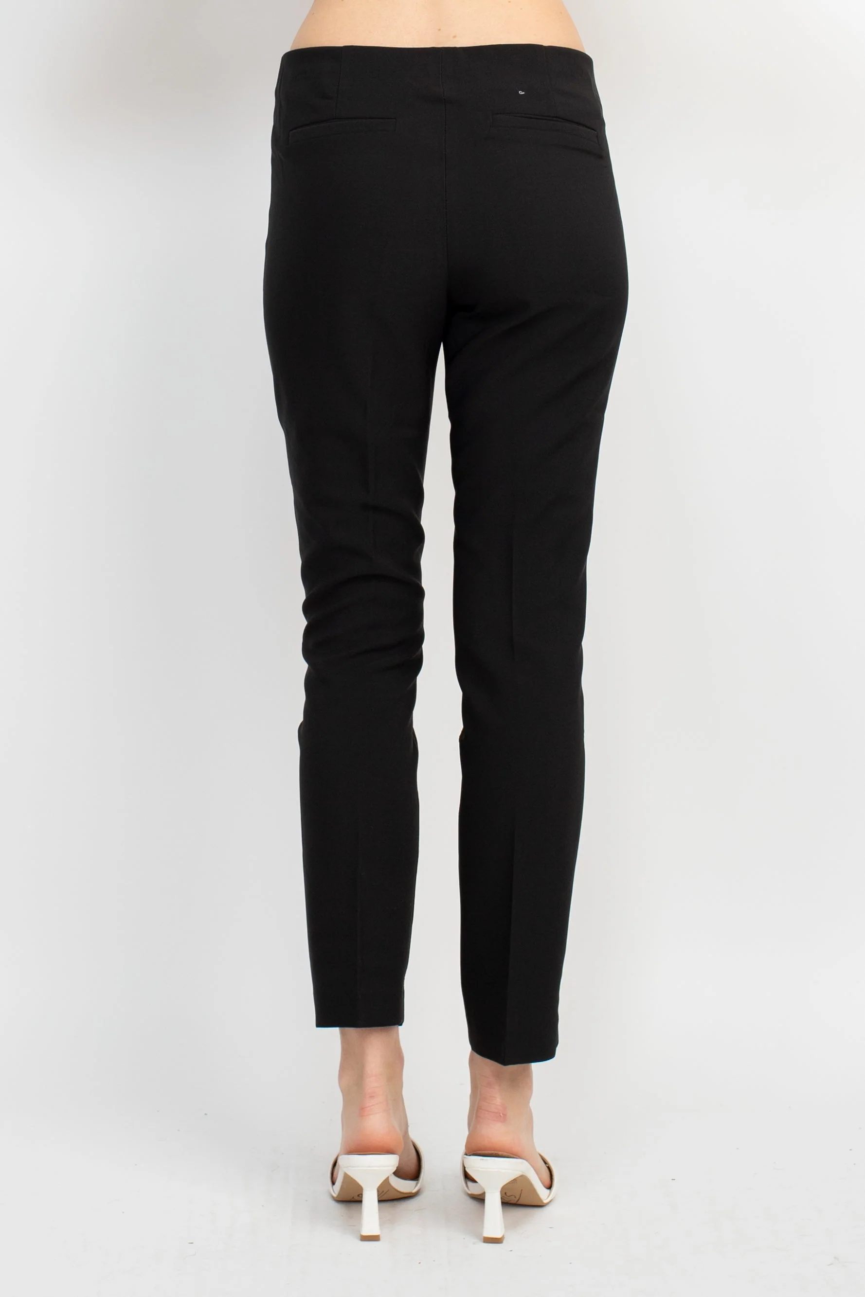 Adrianna Papell Mid Waist Solid Bi-Stretch Pull On Skinny Stretch Crepe Pants by Curated Brands - Image 3