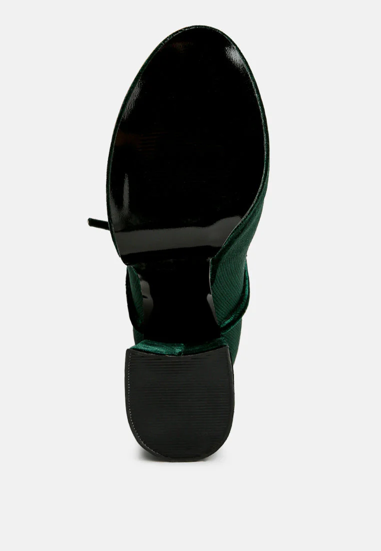 after pay high heel velvet knitted boot by London Rag - Image 5