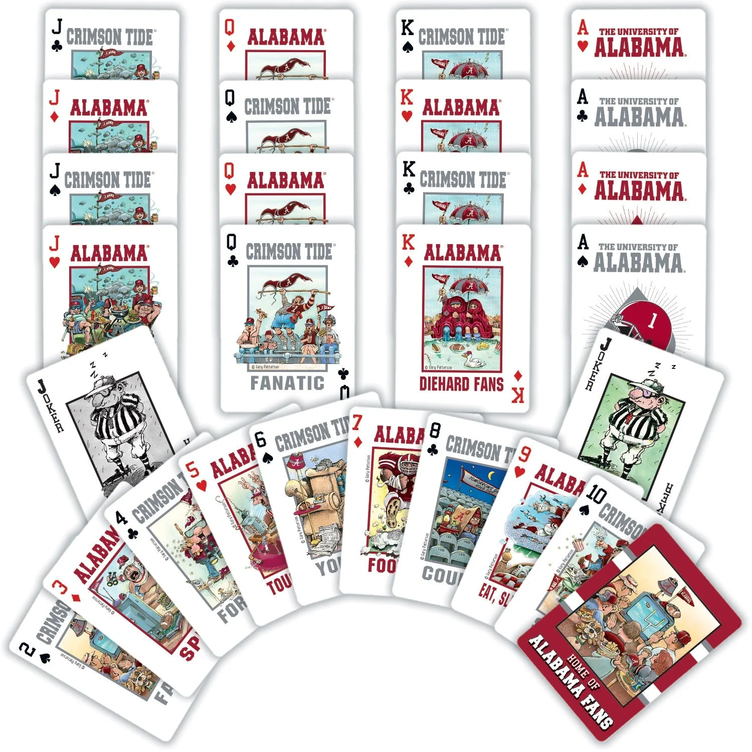 Alabama Crimson Tide Fan Deck Playing Cards - 54 Card Deck by MasterPieces Puzzle Company INC - Image 2