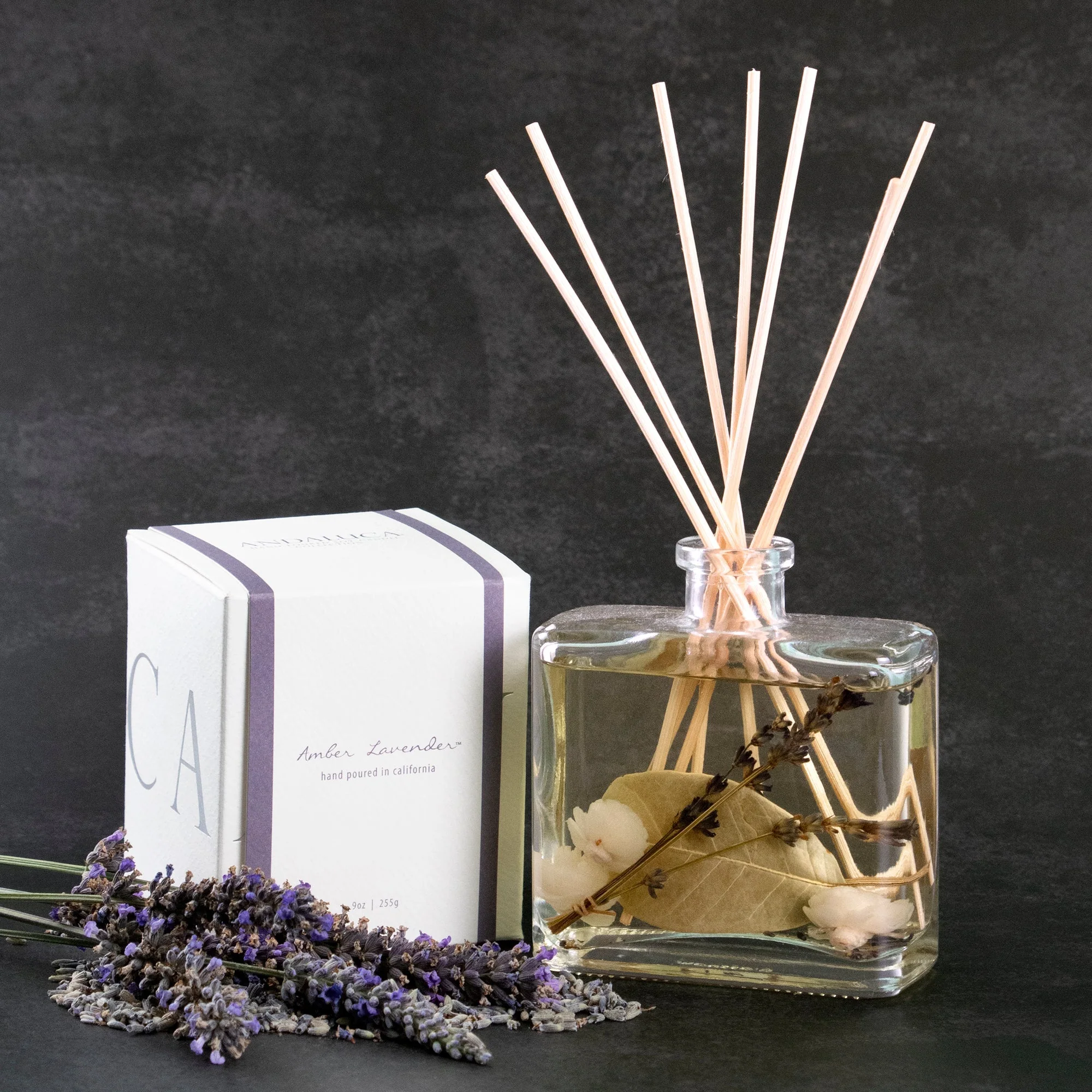 Amber Lavender Reed Diffuser by Andaluca Home - Image 2