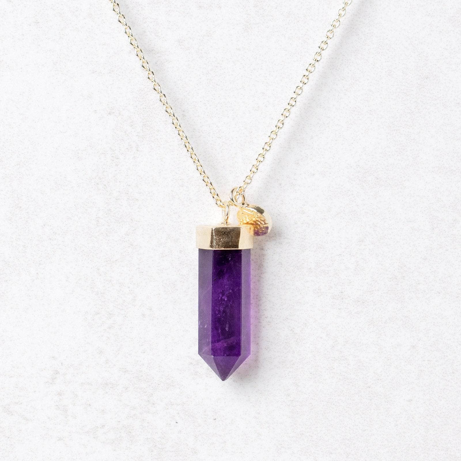Amethyst Crystal Point Necklace by Tiny Rituals - Image 2