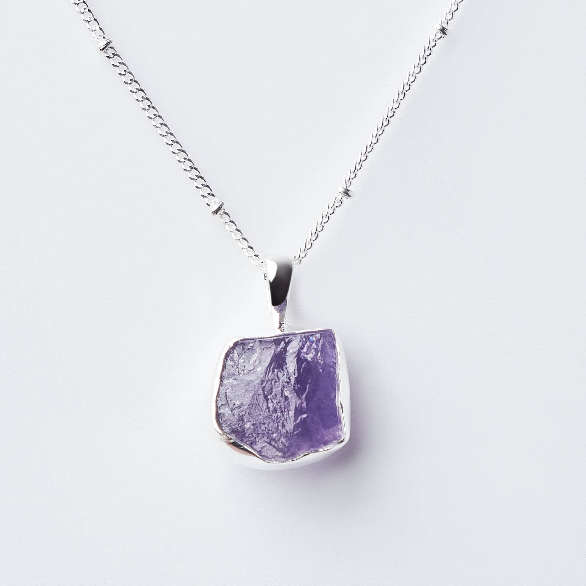 Amethyst Raw Crystal Necklace by Tiny Rituals - Image 5