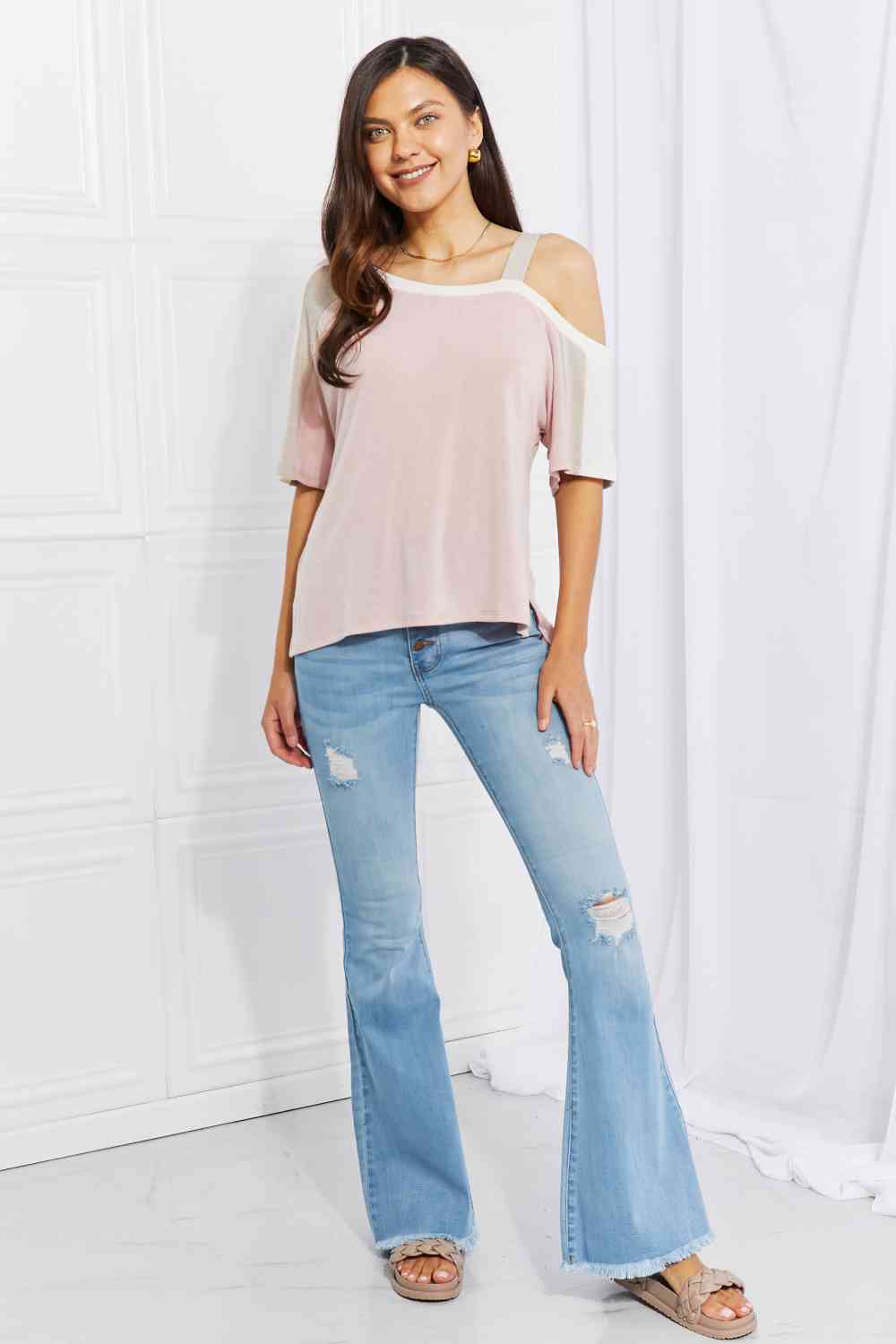 Andree by Unit Full Size Something Simple Cold Shoulder Tee - Image 4