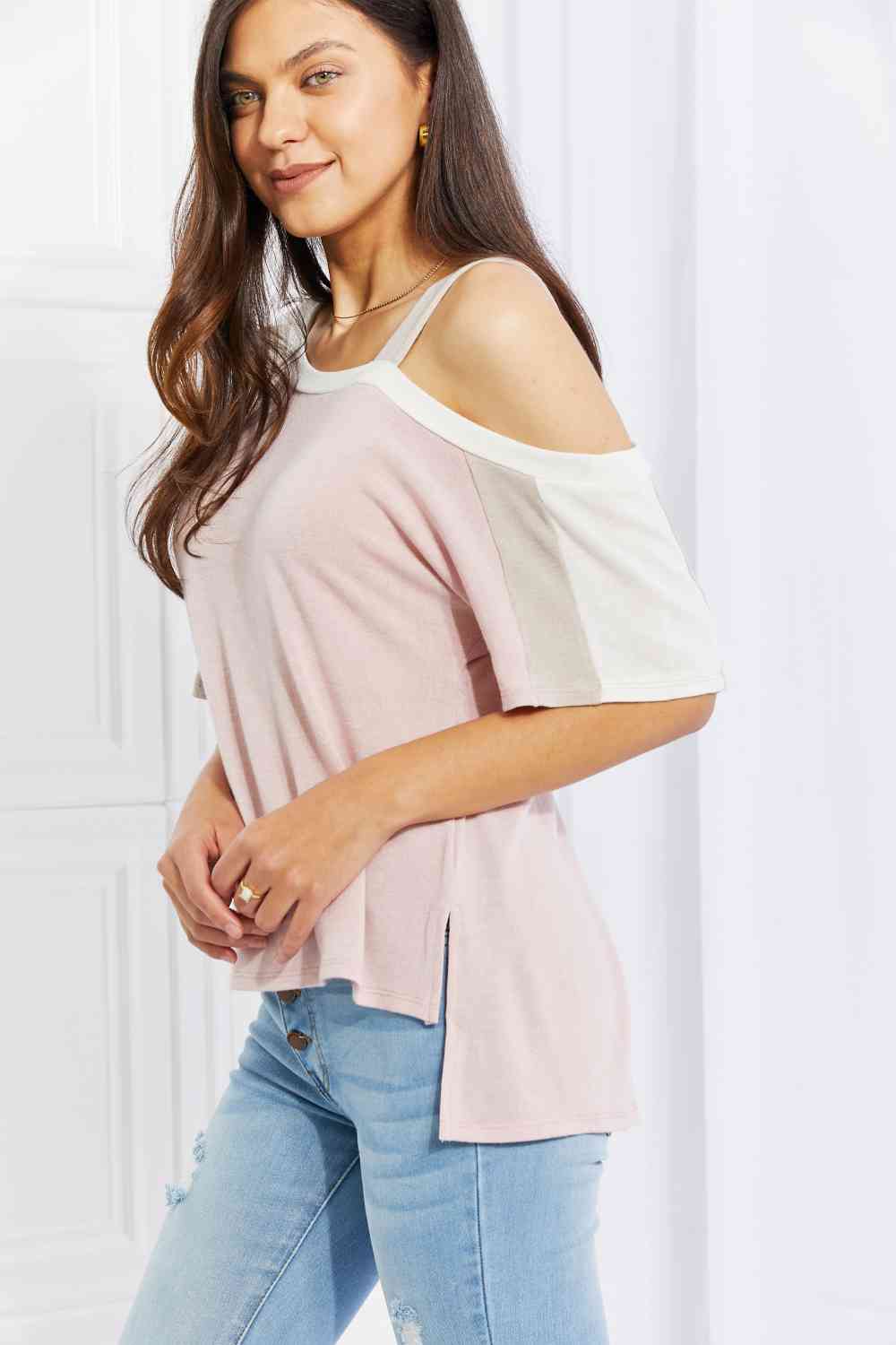 Andree by Unit Full Size Something Simple Cold Shoulder Tee - Image 5