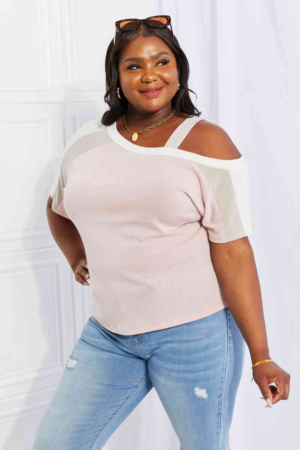 Andree by Unit Full Size Something Simple Cold Shoulder Tee - Image 8