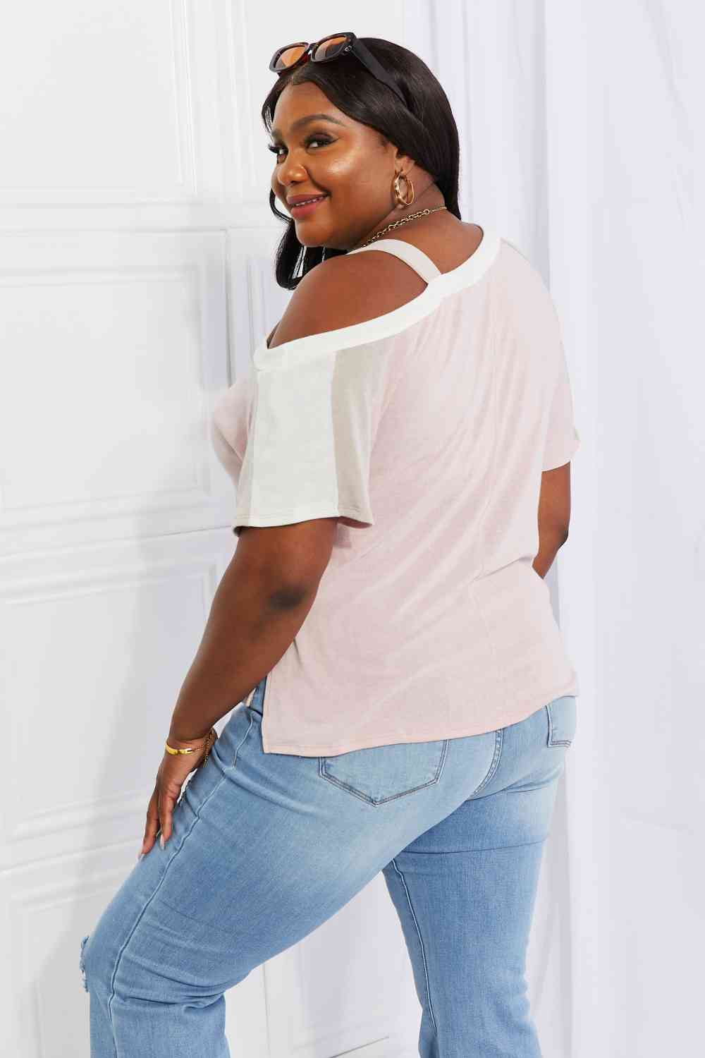 Andree by Unit Full Size Something Simple Cold Shoulder Tee - Image 9