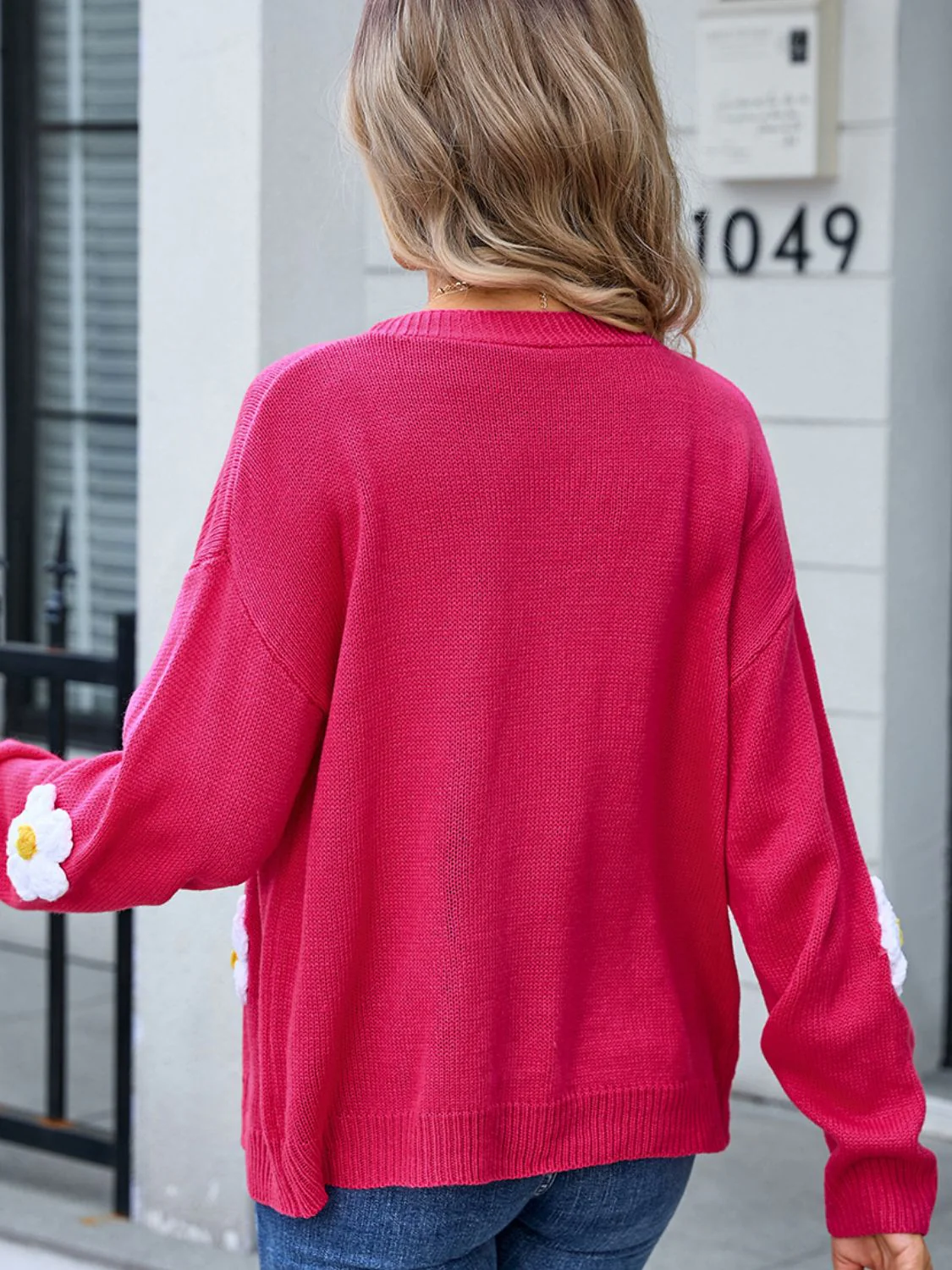 Angel Wings Crochet Flower Button Up Cardigan - Image 12