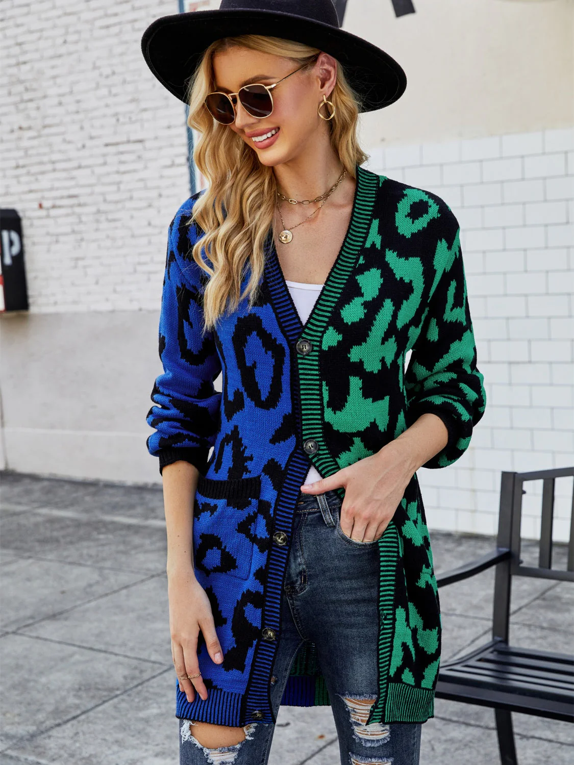 Angel Wings Leopard Button Down Longline Cardigan - Image 10