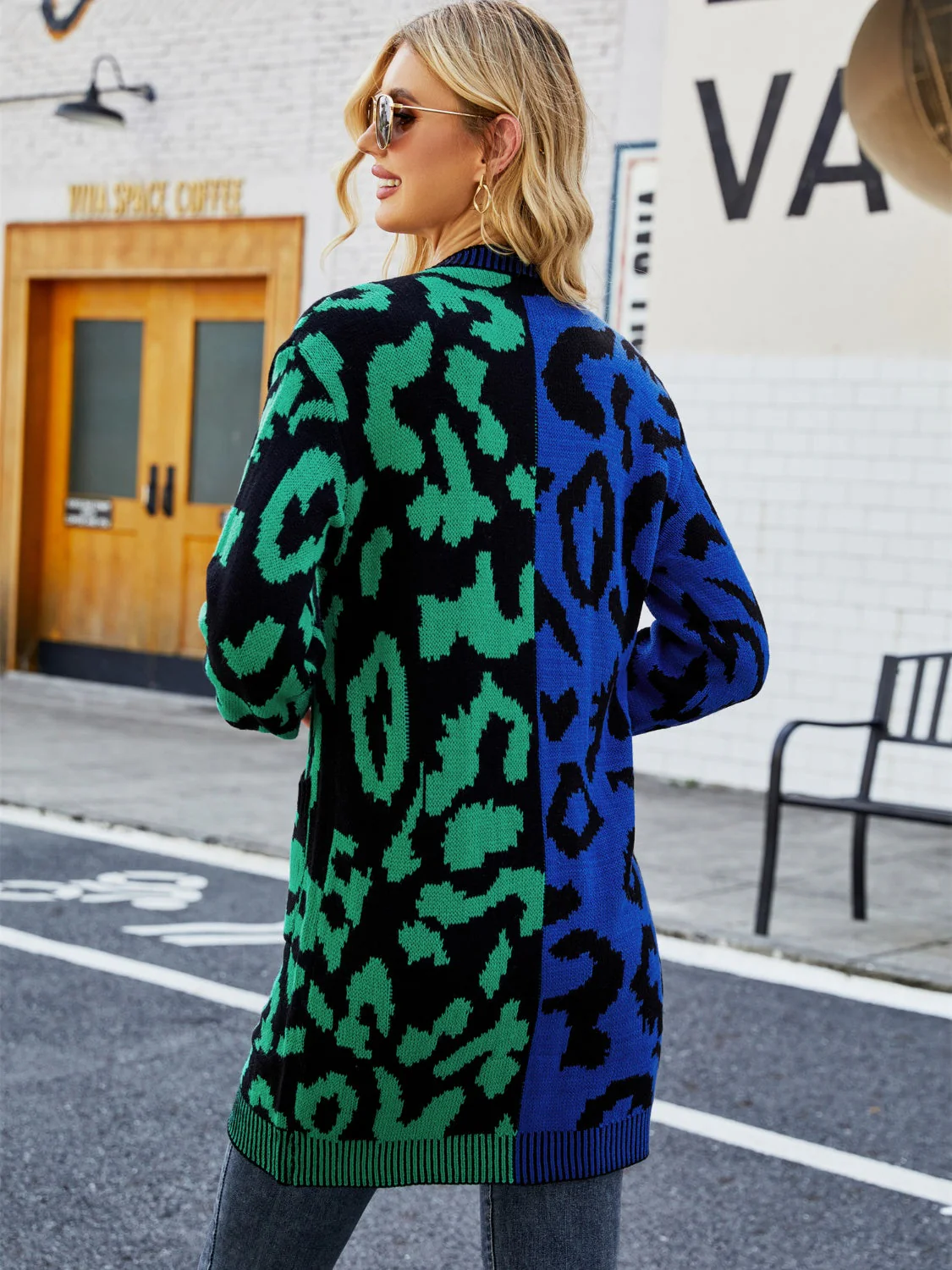 Angel Wings Leopard Button Down Longline Cardigan - Image 12