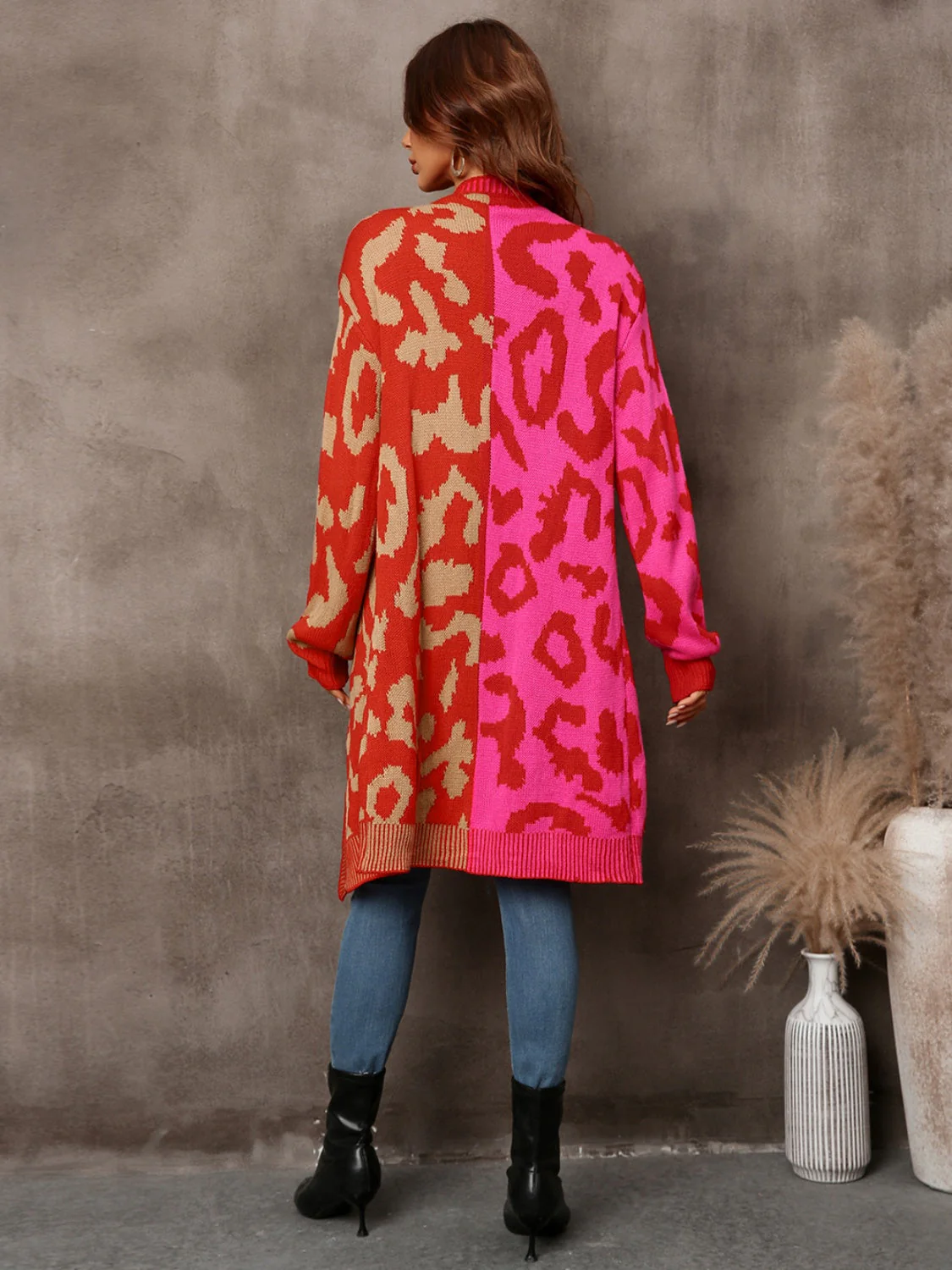 Angel Wings Leopard Button Down Longline Cardigan - Image 6
