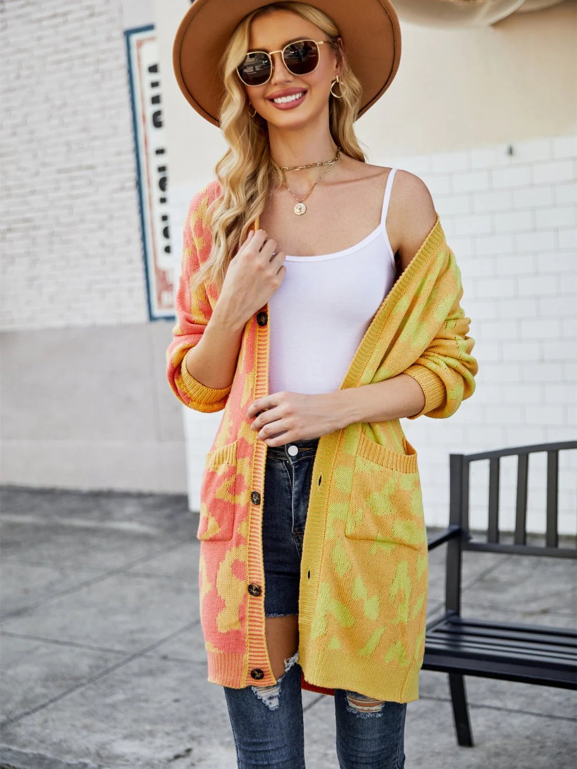Angel Wings Leopard Button Down Longline Cardigan - Image 8