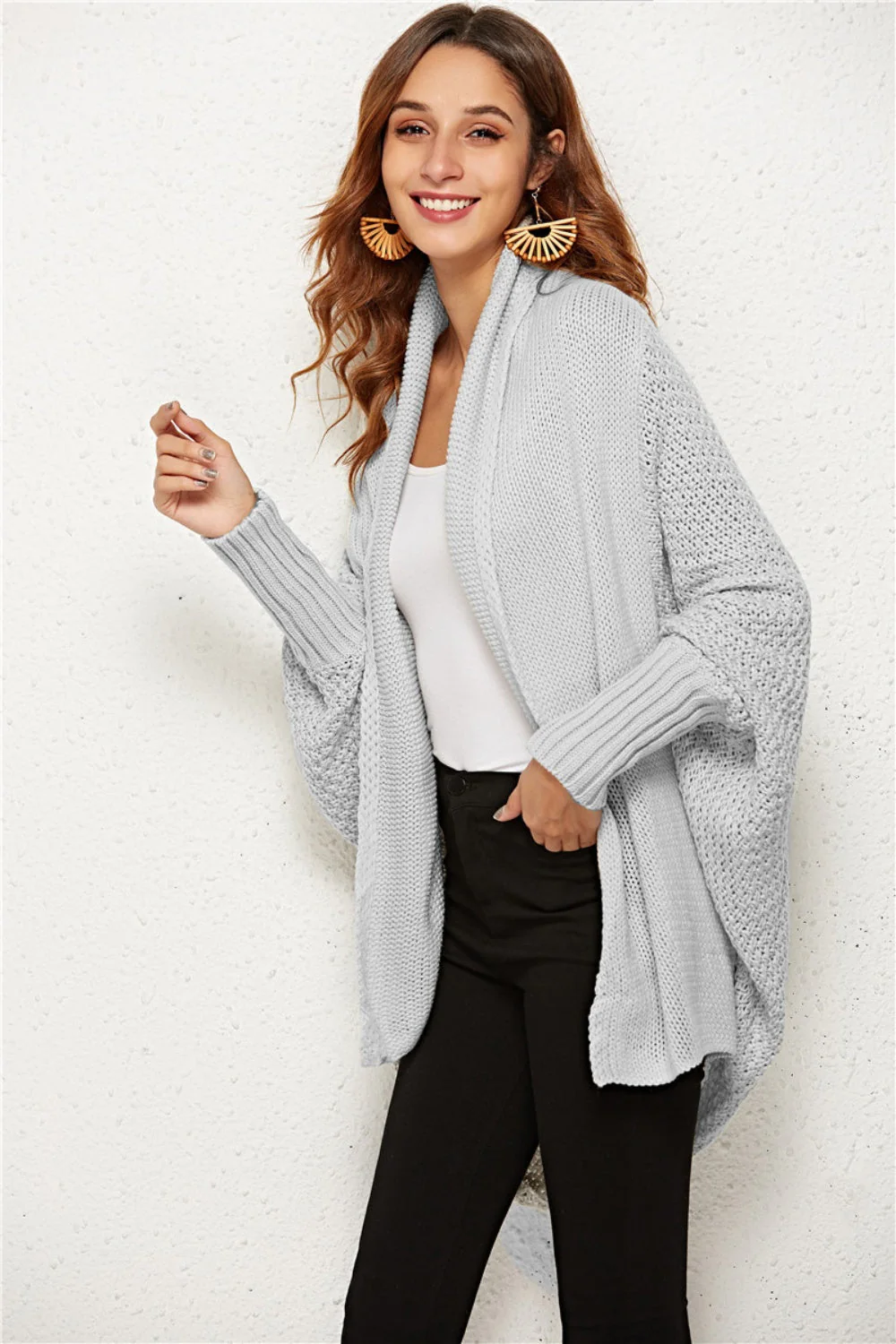 Angel Wings Open Front Batwing Sleeve Cardigan - Image 12