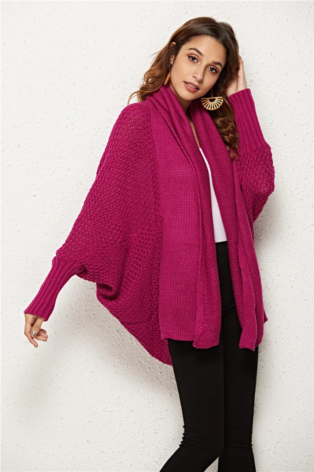 Angel Wings Open Front Batwing Sleeve Cardigan - Image 2