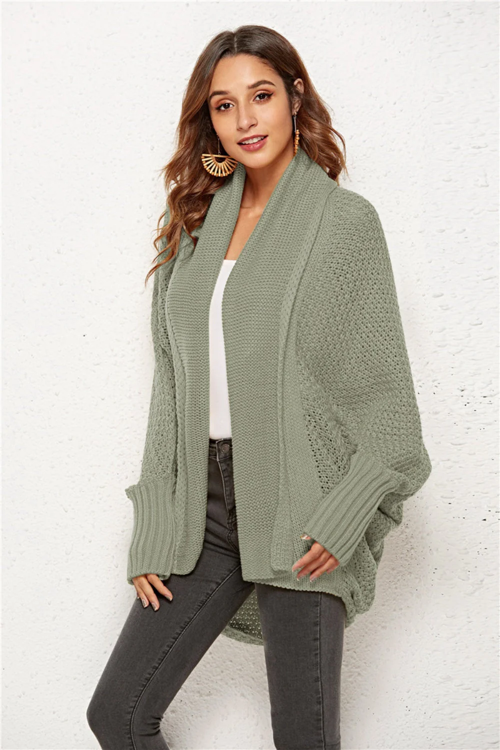 Angel Wings Open Front Batwing Sleeve Cardigan - Image 20