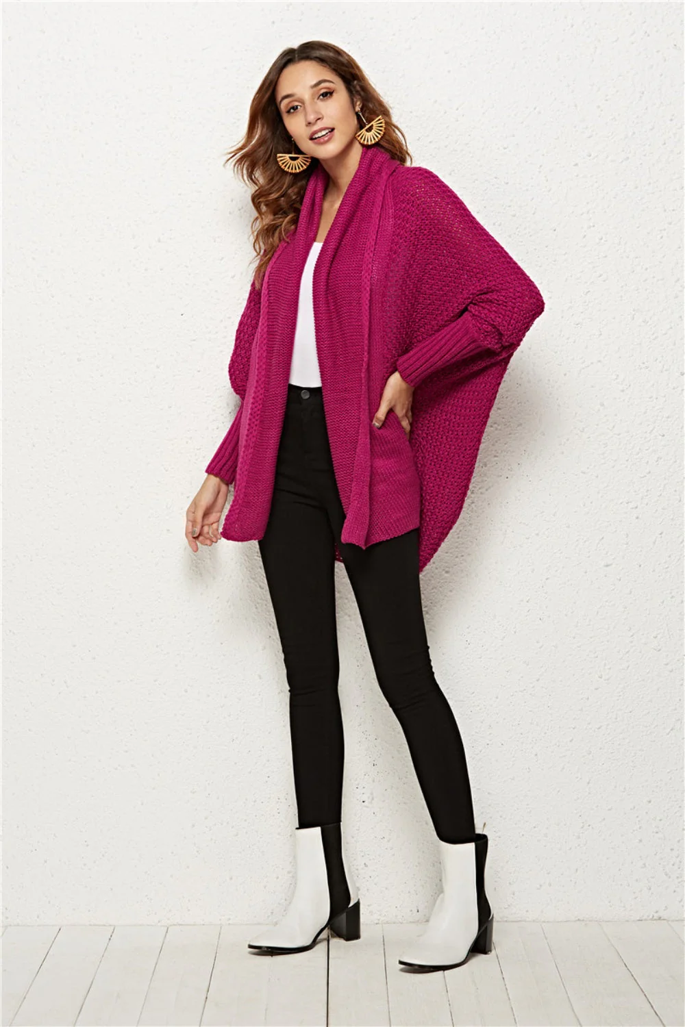 Angel Wings Open Front Batwing Sleeve Cardigan - Image 4