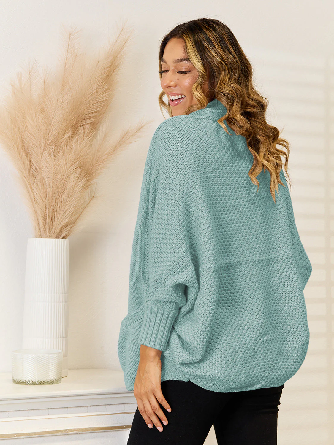 Angel Wings Open Front  Cardigan with Pockets - Image 11
