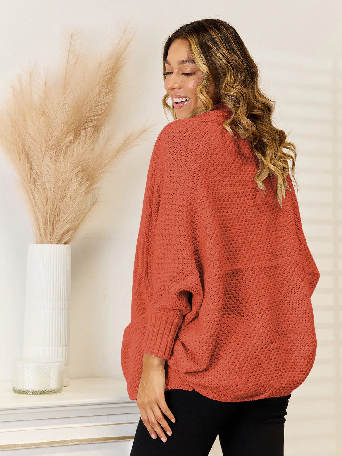 Angel Wings Open Front  Cardigan with Pockets - Image 14