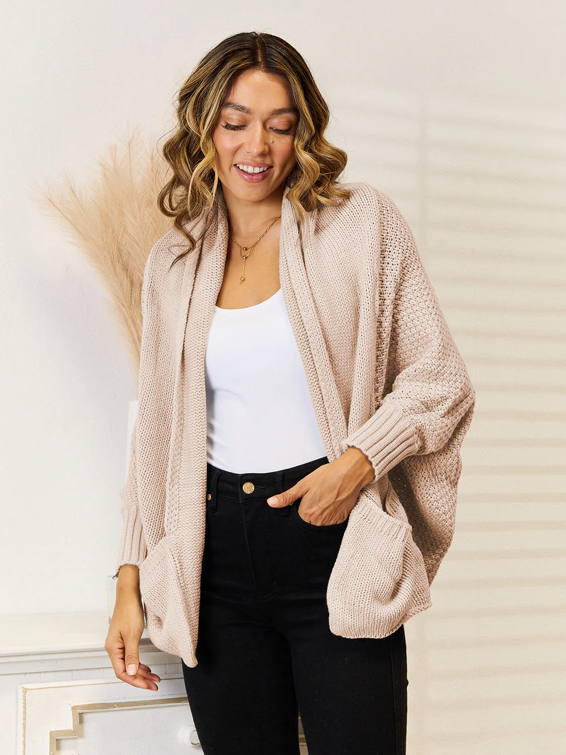 Angel Wings Open Front  Cardigan with Pockets - Image 16