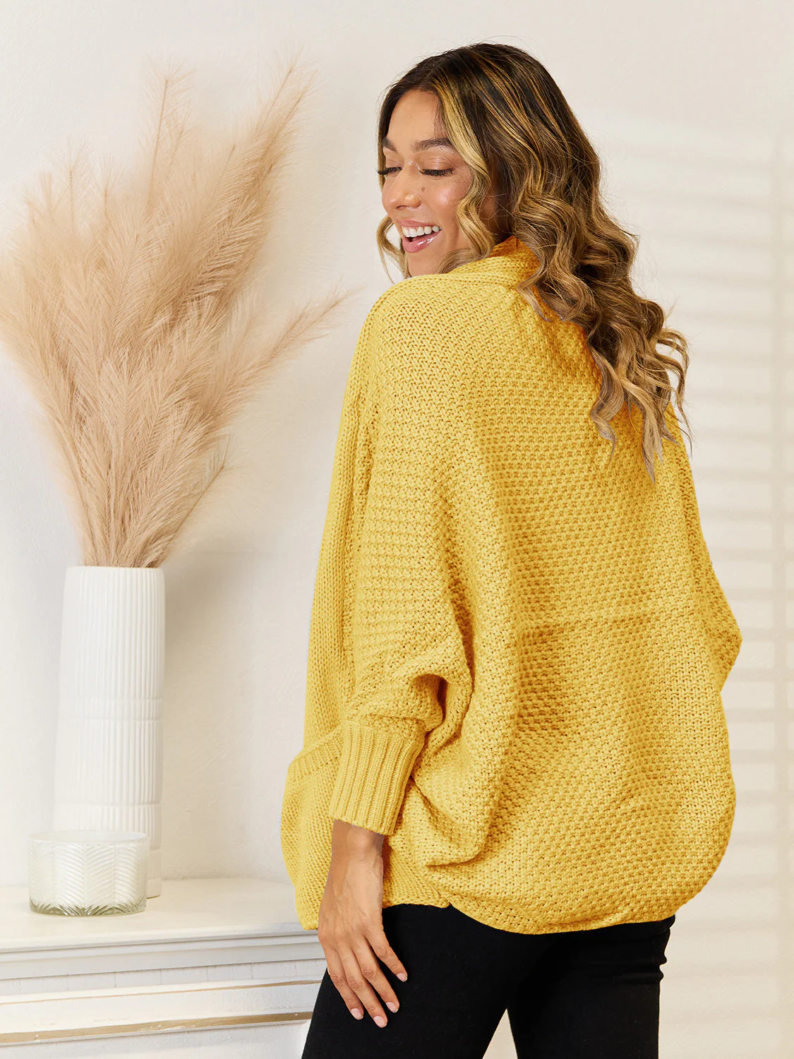 Angel Wings Open Front  Cardigan with Pockets - Image 8