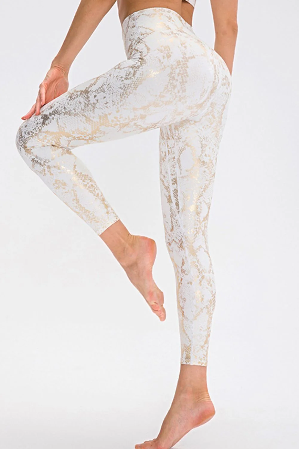 Animal Print Slim Fit Wide Waistband Long Sports Pants - Image 2