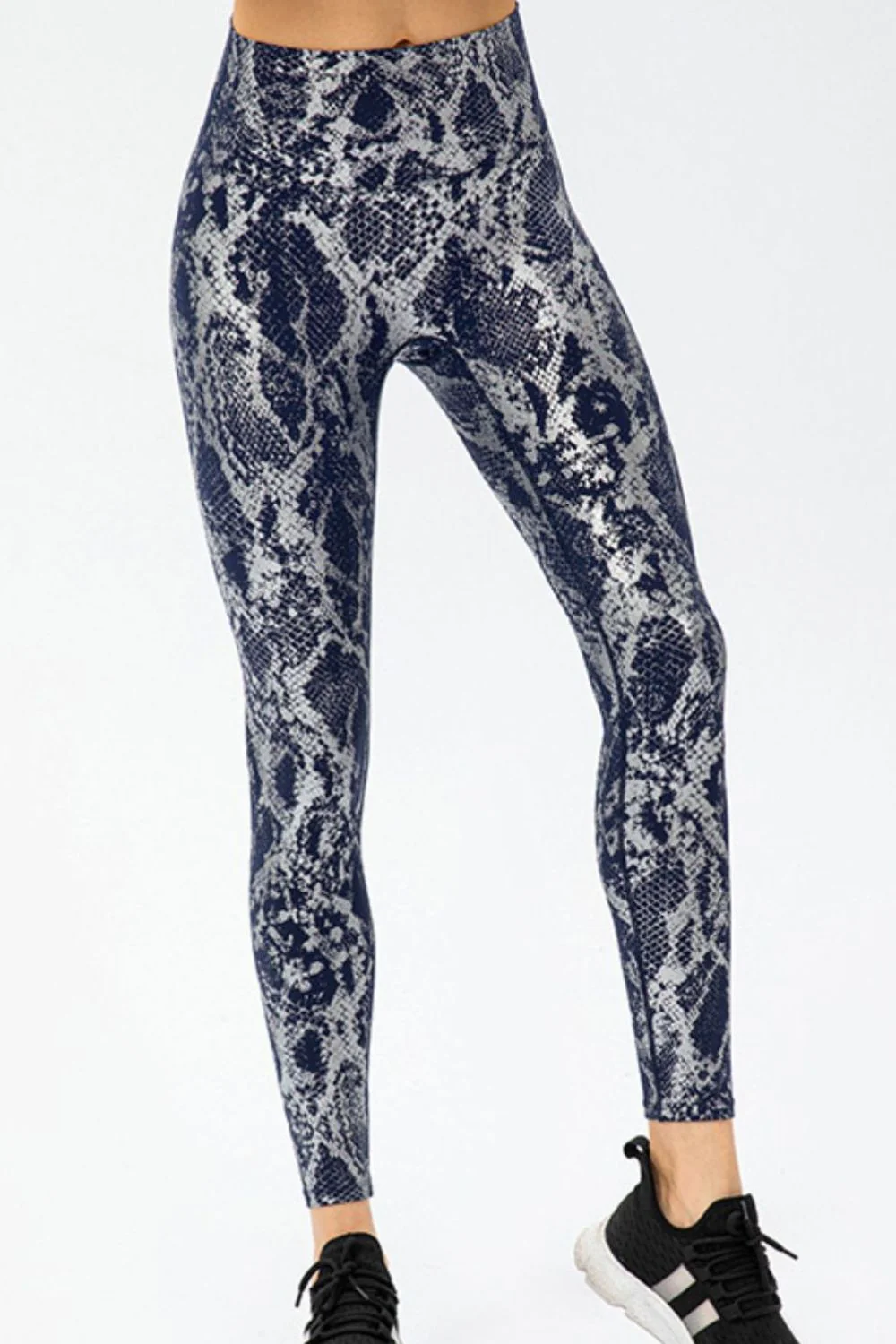 Animal Print Slim Fit Wide Waistband Long Sports Pants - Image 6