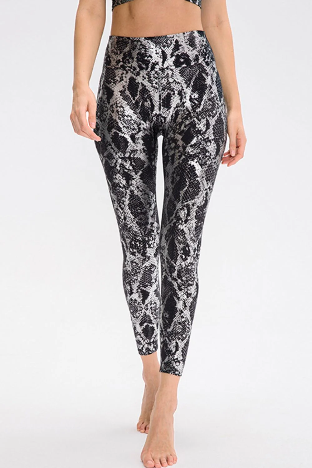 Animal Print Slim Fit Wide Waistband Long Sports Pants - Image 7