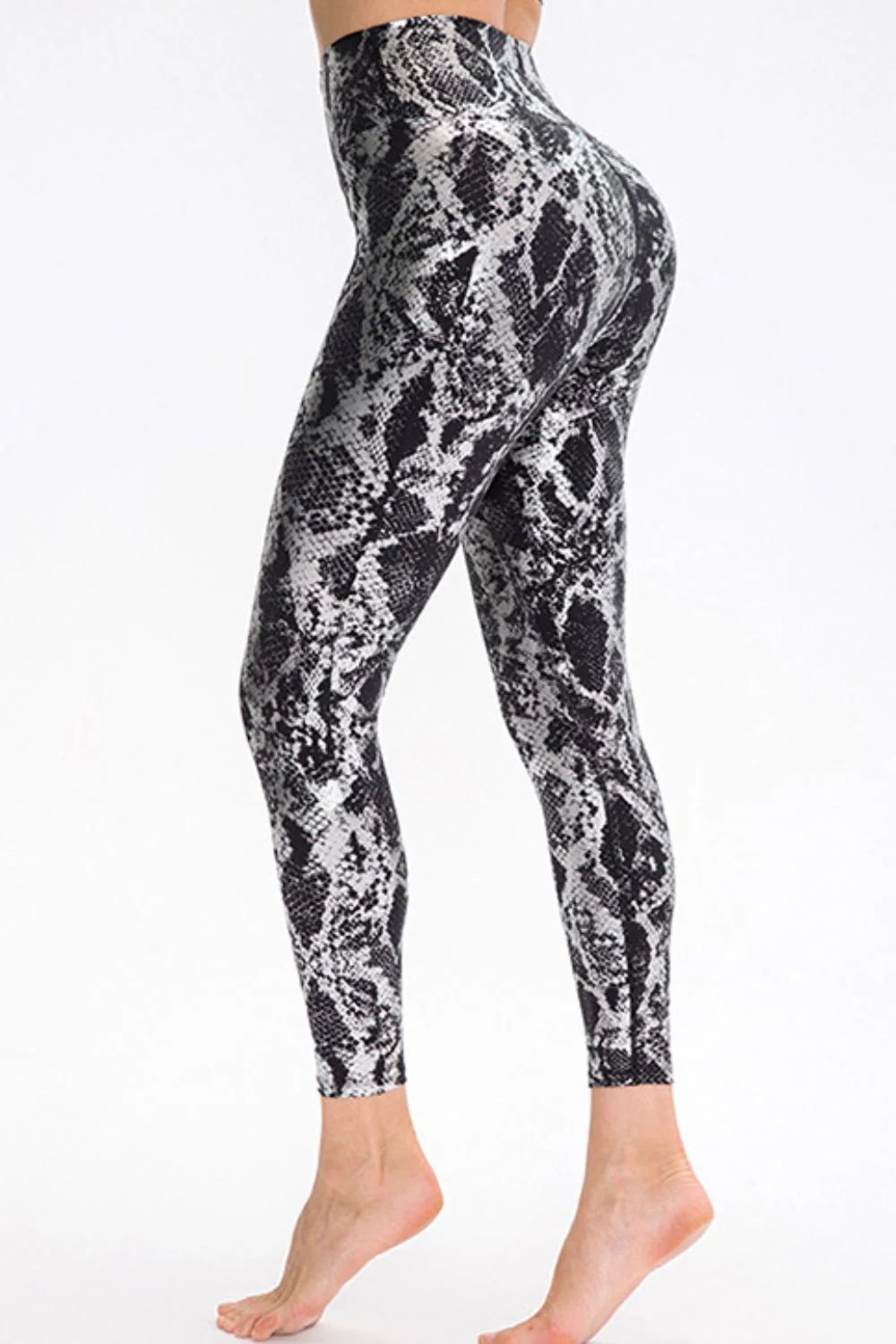 Animal Print Slim Fit Wide Waistband Long Sports Pants - Image 9