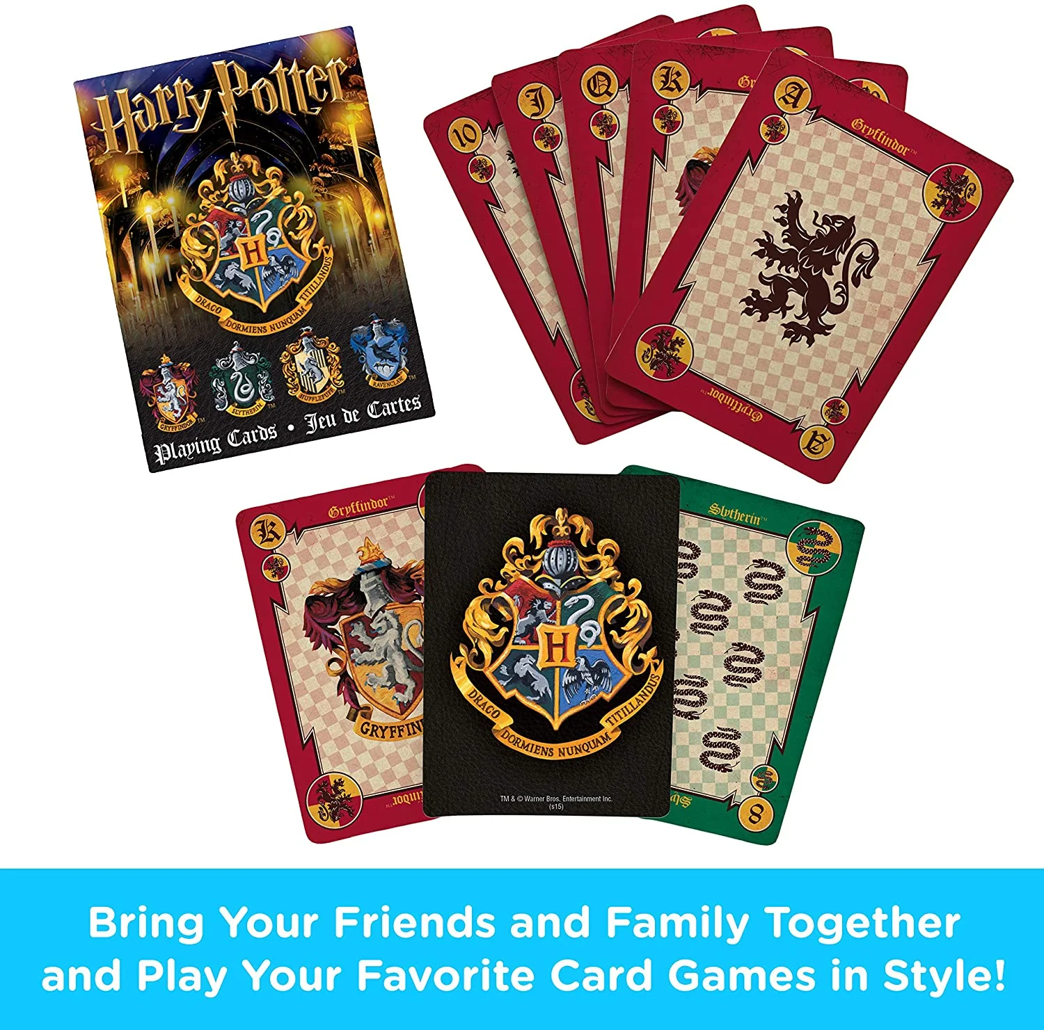 Aquarius Playing Cards: Harry Potter - House Crests - Image 2