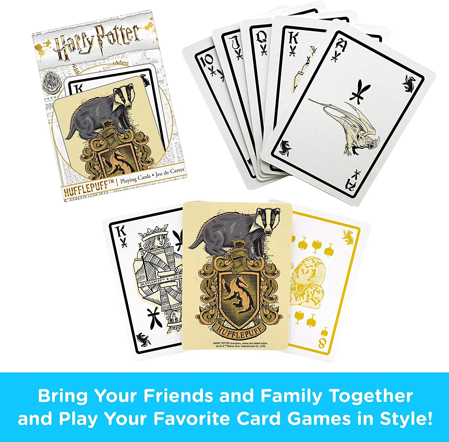 Aquarius Playing Cards: Harry Potter - Hufflepuff - Image 2