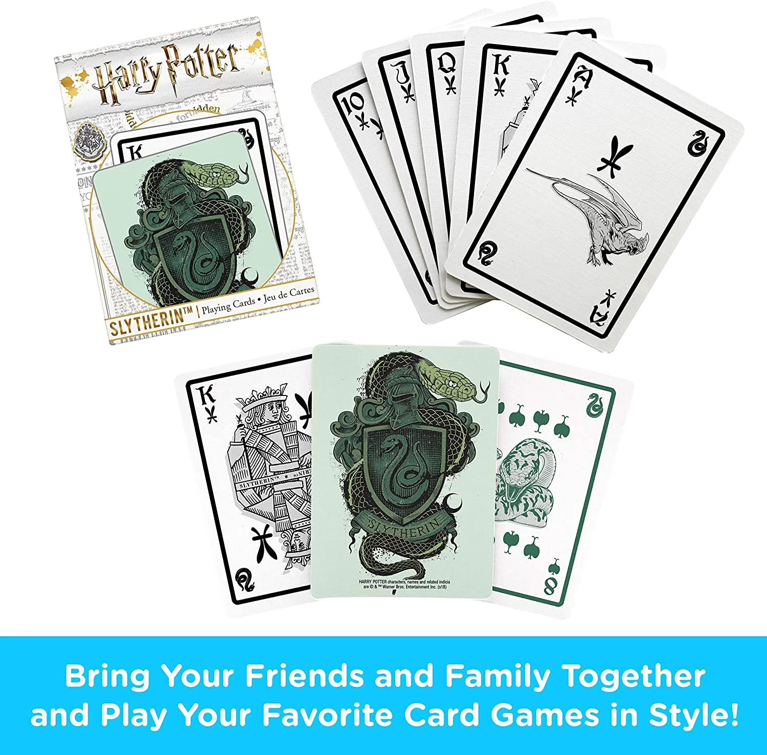 Aquarius Playing Cards: Harry Potter - Slytherin - Image 2