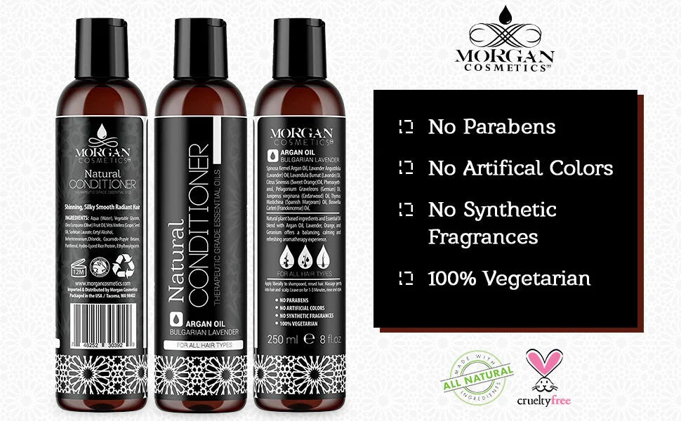 Argan Natural Conditioner Lavender 8 oz by Morgan Cosmetics - Image 4