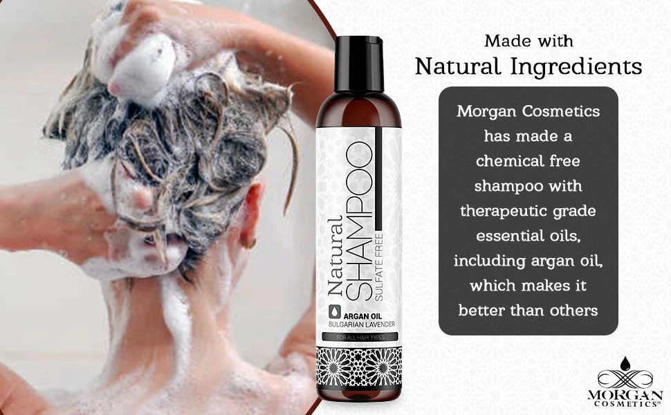 Argan Sulfate Free Shampoo Lavender 8 oz by Morgan Cosmetics - Image 2