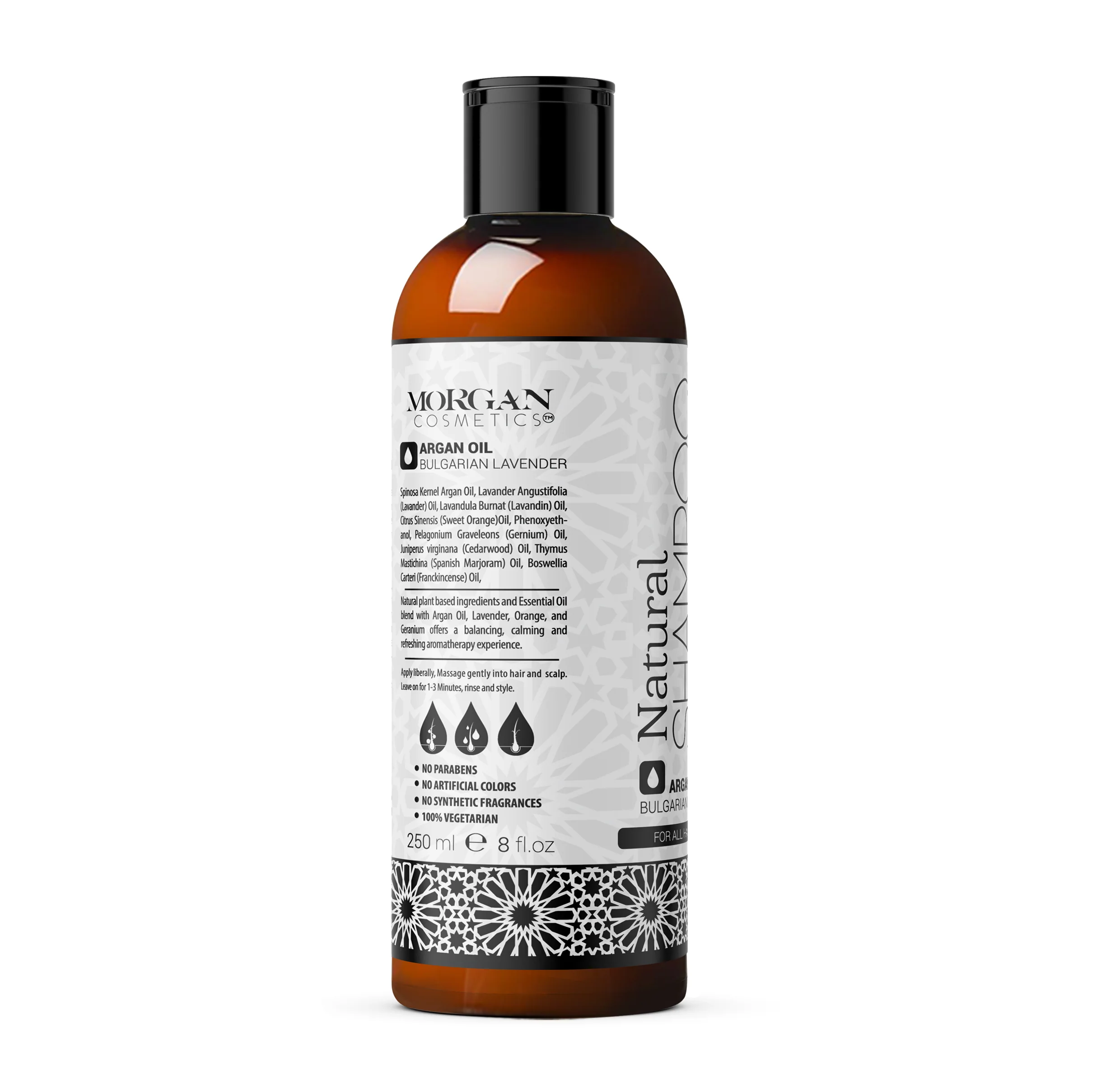 Argan Sulfate Free Shampoo Lavender 8 oz by Morgan Cosmetics - Image 6