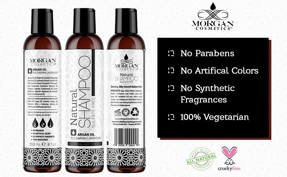 Argan Sulfate Free Shampoo Lavender 8 oz by Morgan Cosmetics - Image 7