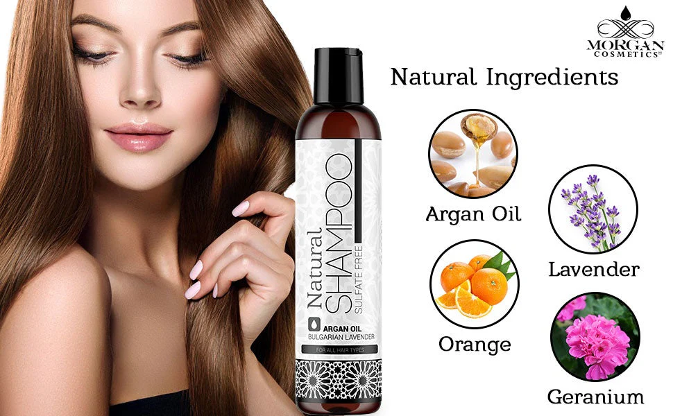 Argan Sulfate Free Shampoo Lavender 8 oz by Morgan Cosmetics - Image 9