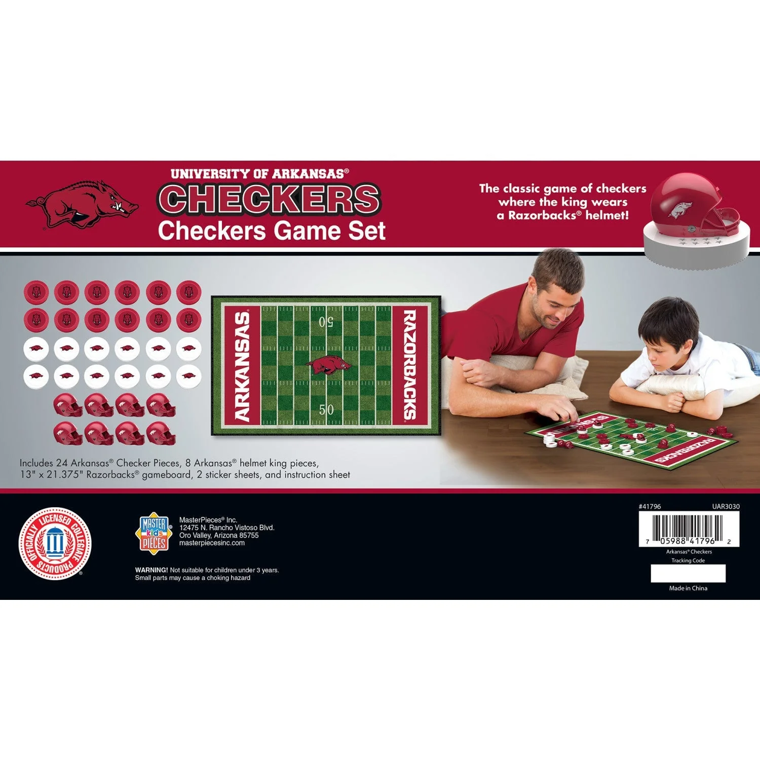 Arkansas Razorbacks Checkers Board Game by MasterPieces Puzzle Company INC - Image 3