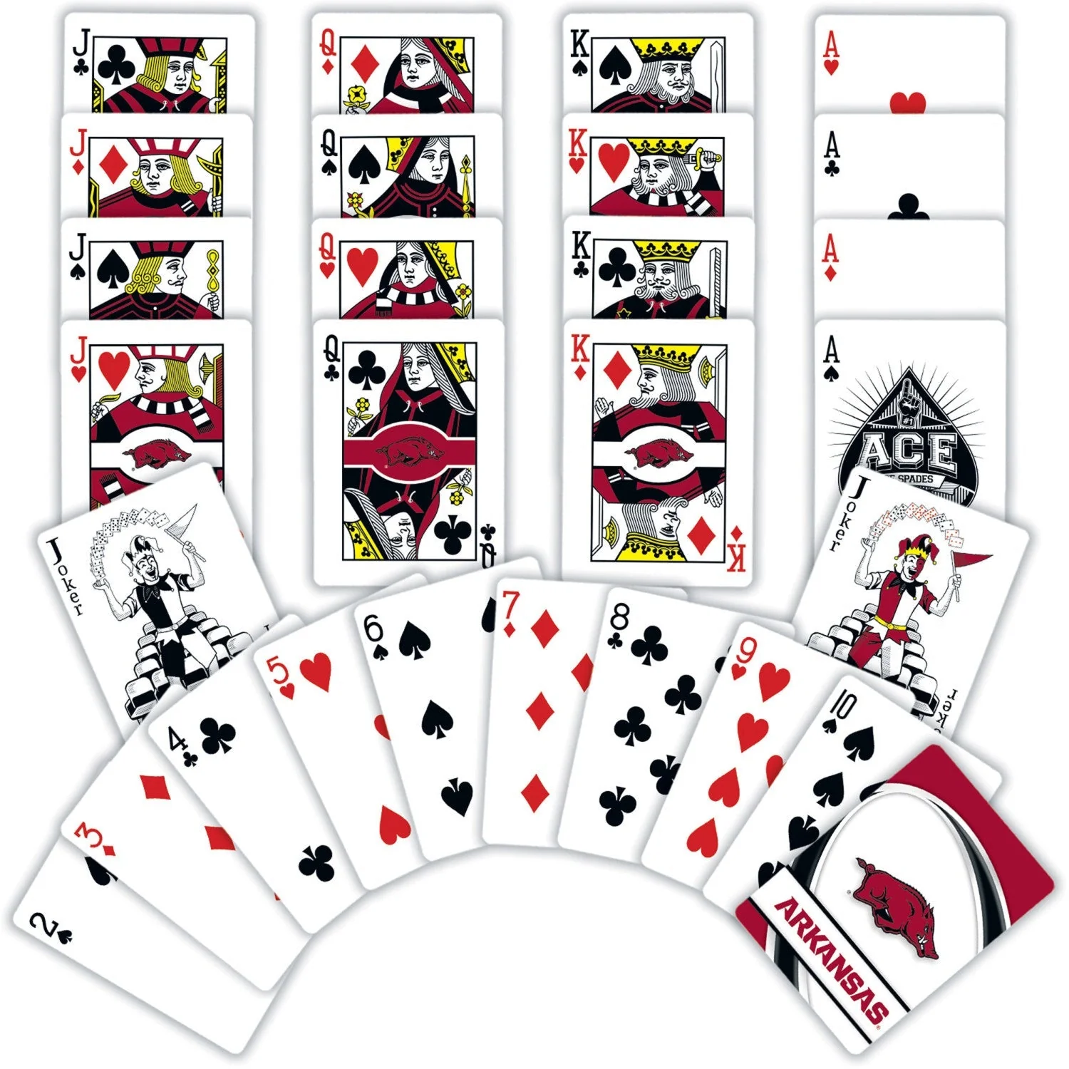 Arkansas Razorbacks Playing Cards - 54 Card Deck by MasterPieces Puzzle Company INC - Image 2