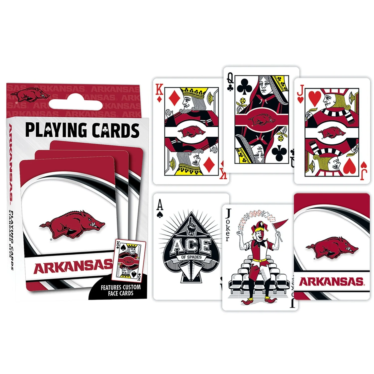 Arkansas Razorbacks Playing Cards - 54 Card Deck by MasterPieces Puzzle Company INC - Image 3