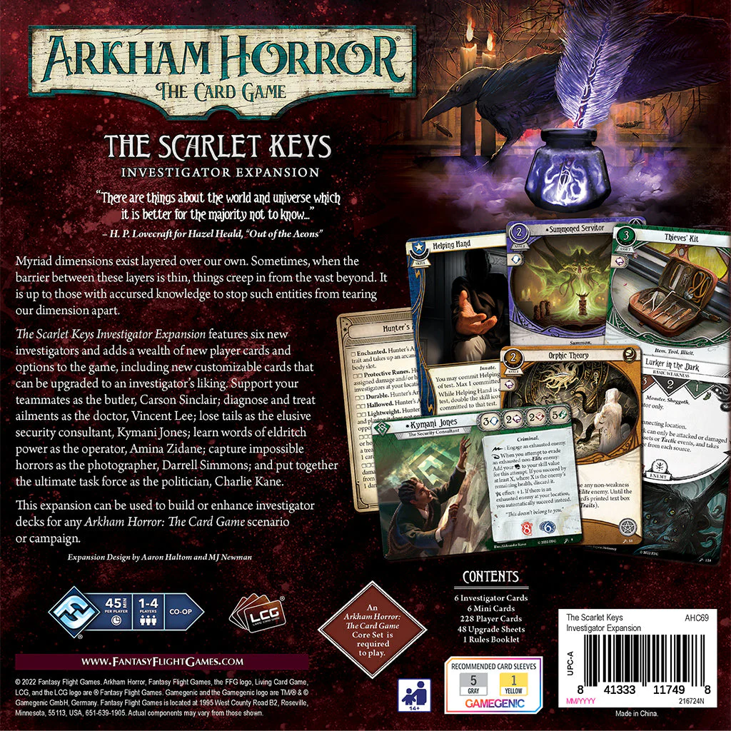Arkham Horror LCG:  The Scarlet Keys Investigator Expansion - Image 3