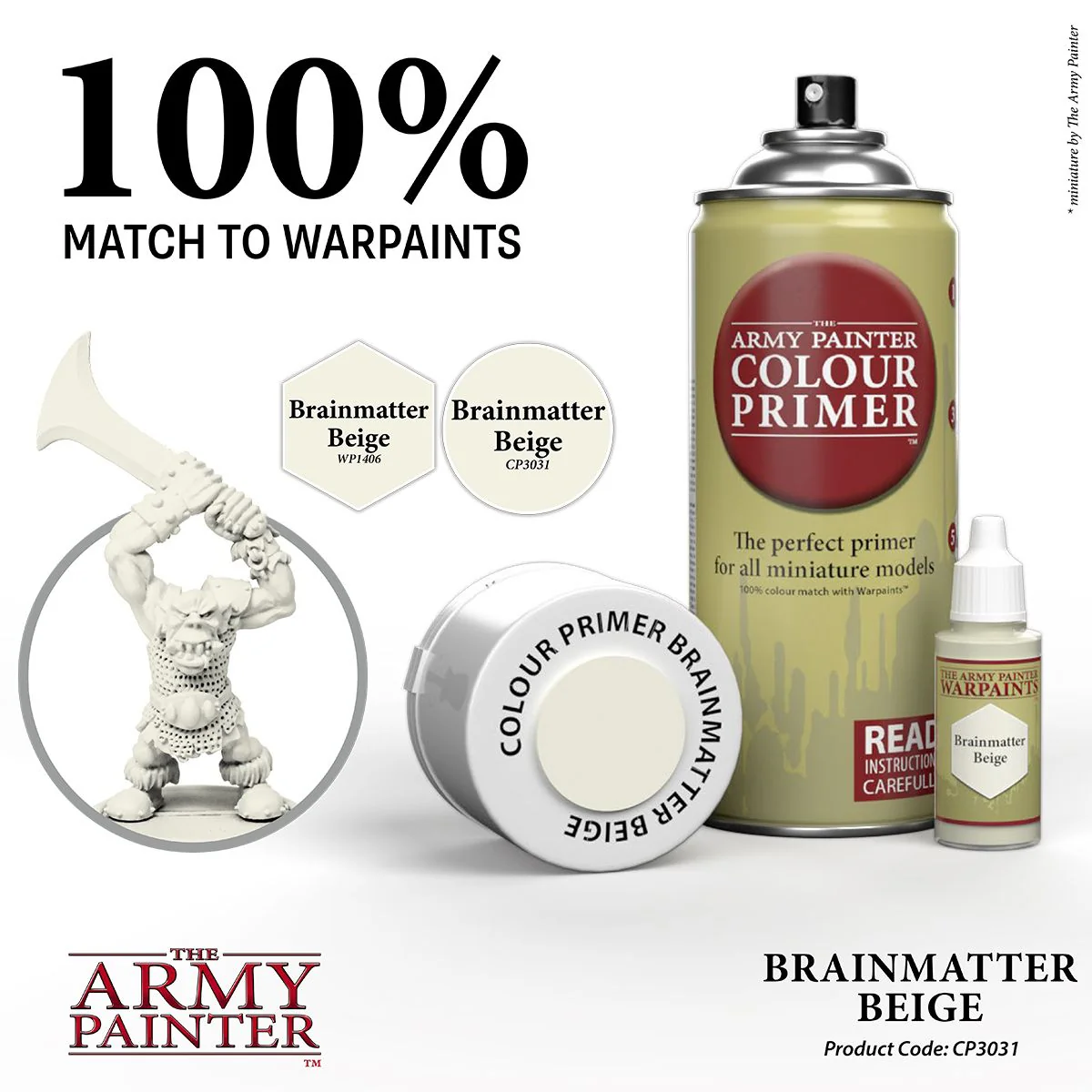 Army Painter Colour Primer: Brainmatter Beige - Image 2