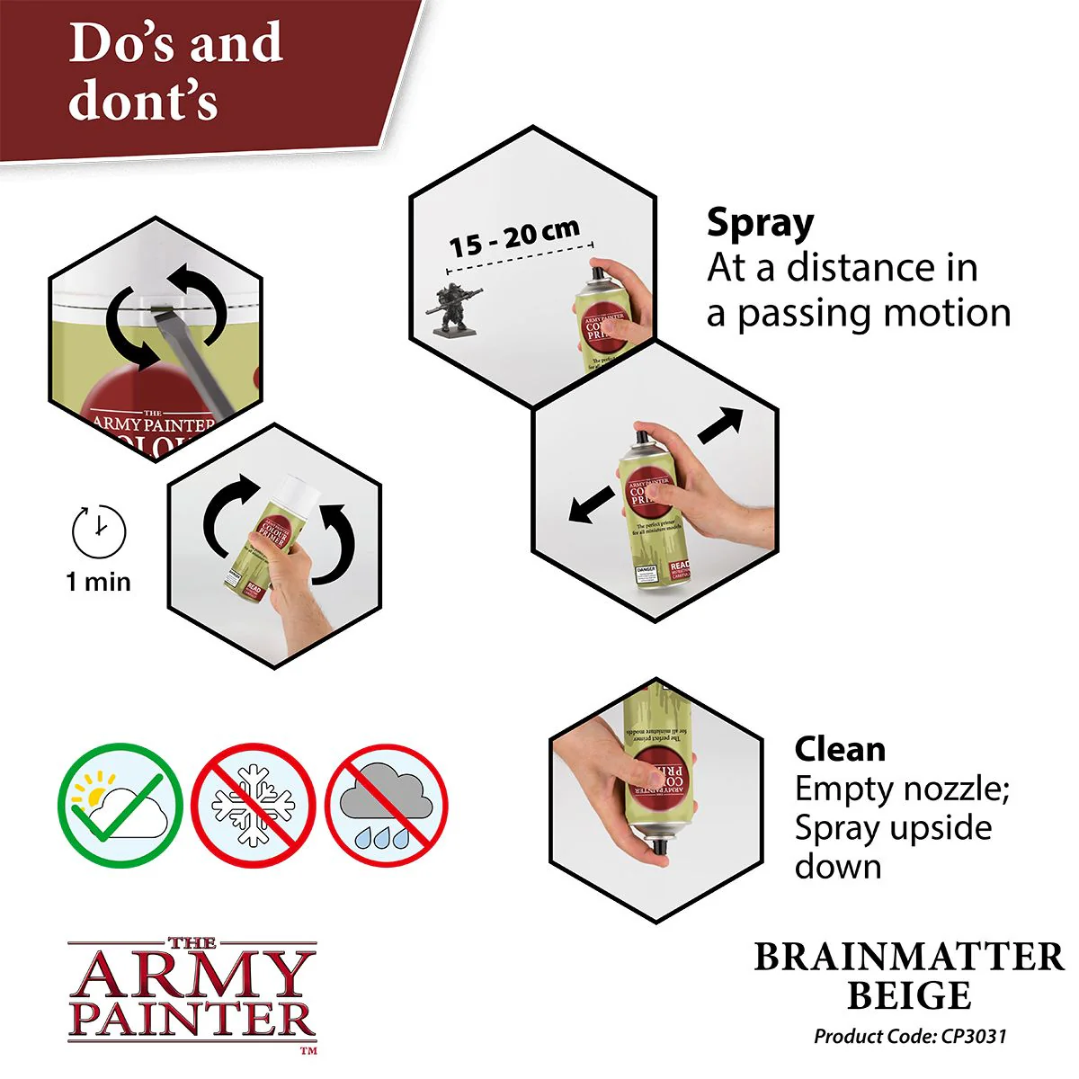 Army Painter Colour Primer: Brainmatter Beige - Image 3