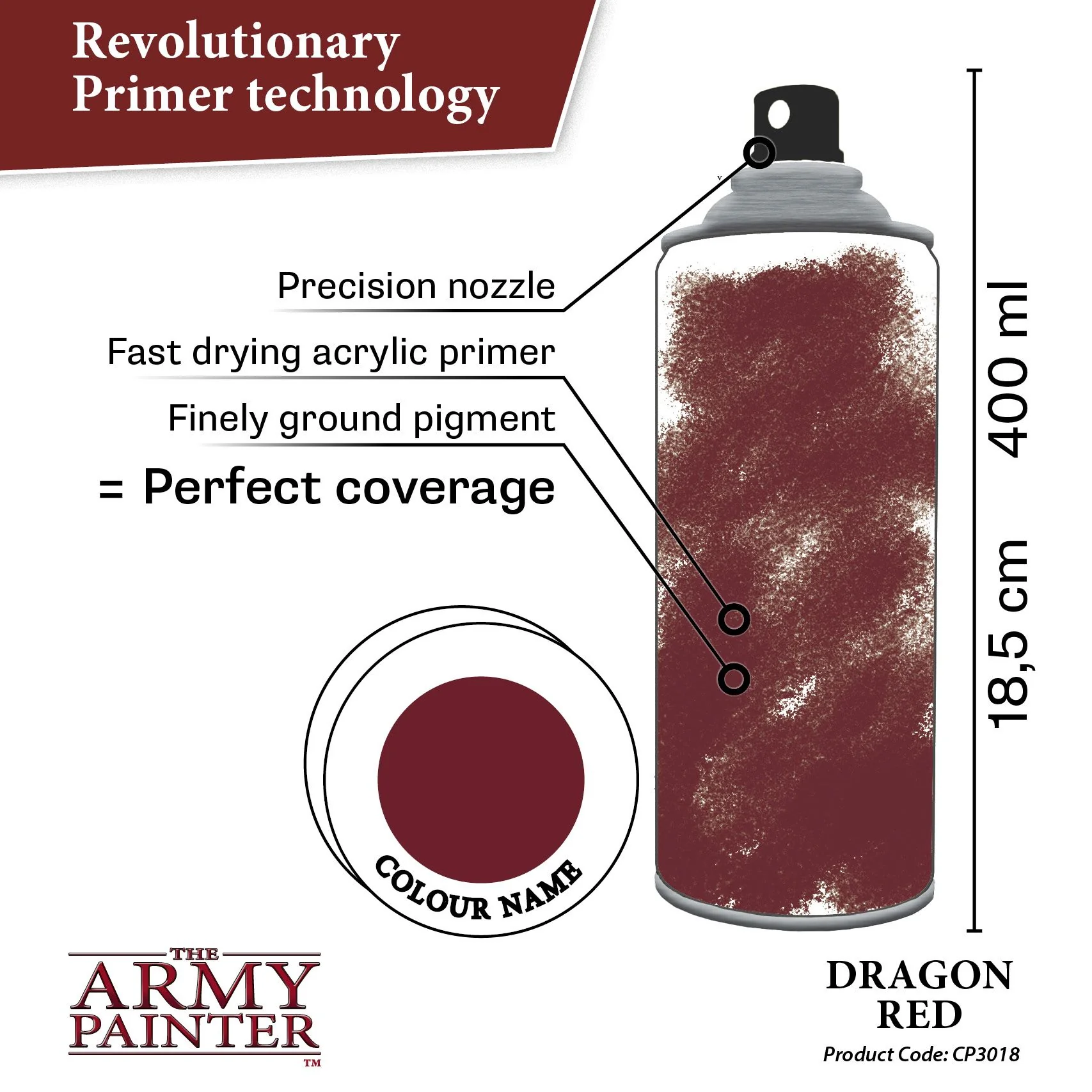 Army Painter Colour Primer: Dragon Red - Image 3