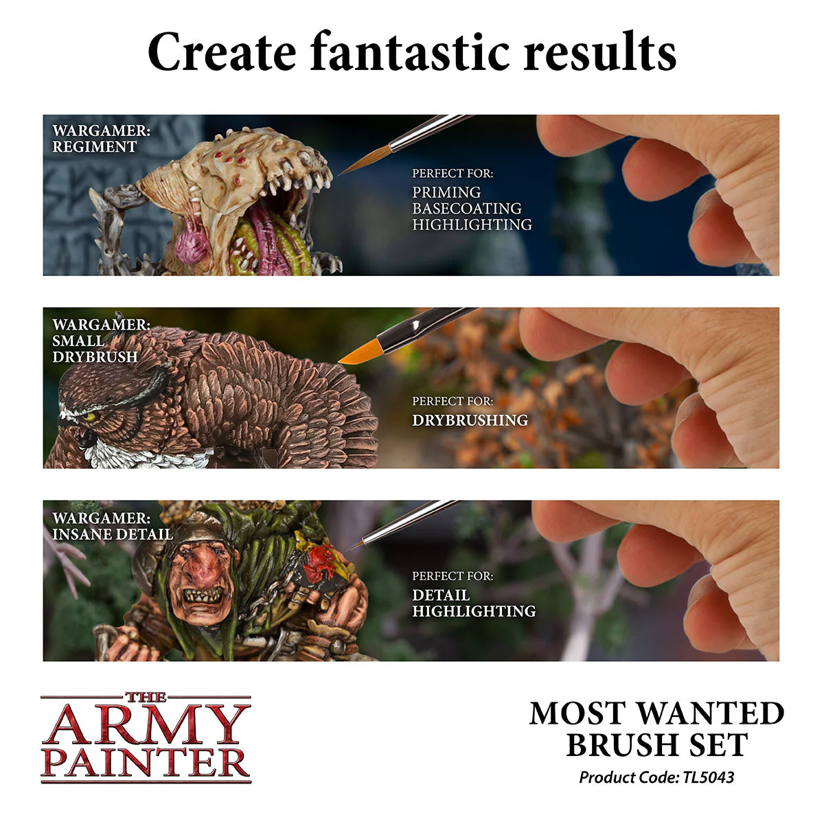 Army Painter Tools: Most Wanted Brush Set Pack - Image 2