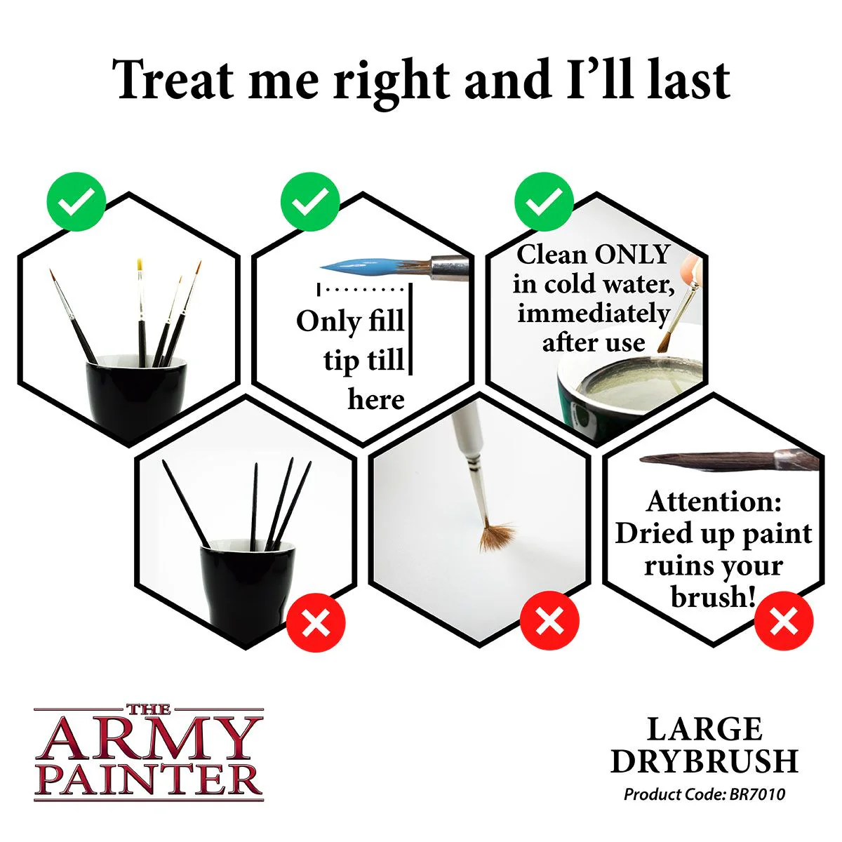 Army Painter Tools: Wargamer Brush - Large Drybrush - Image 5